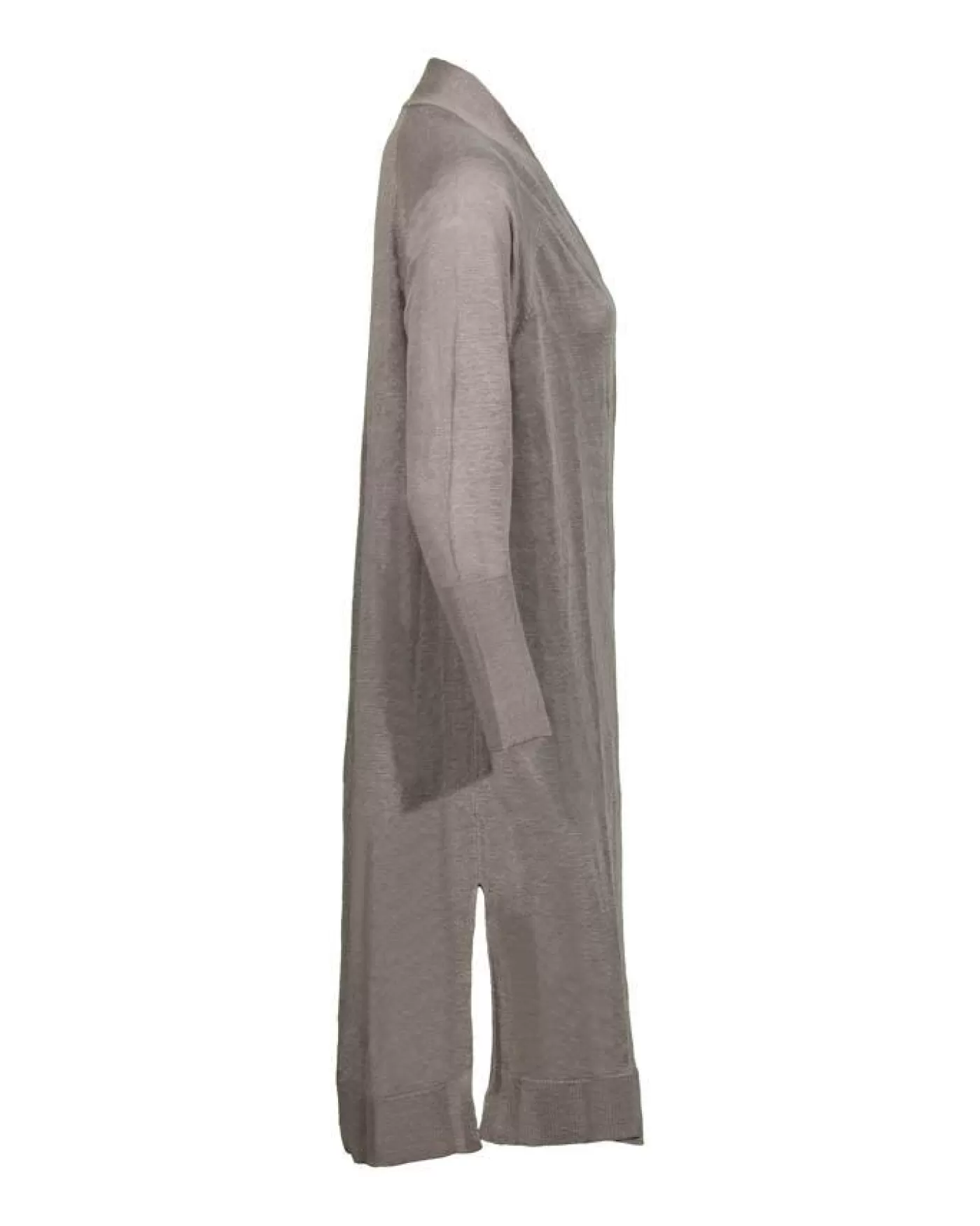 Kinross Cashmere Linen Duster Cardigan CAFE Flash Sale