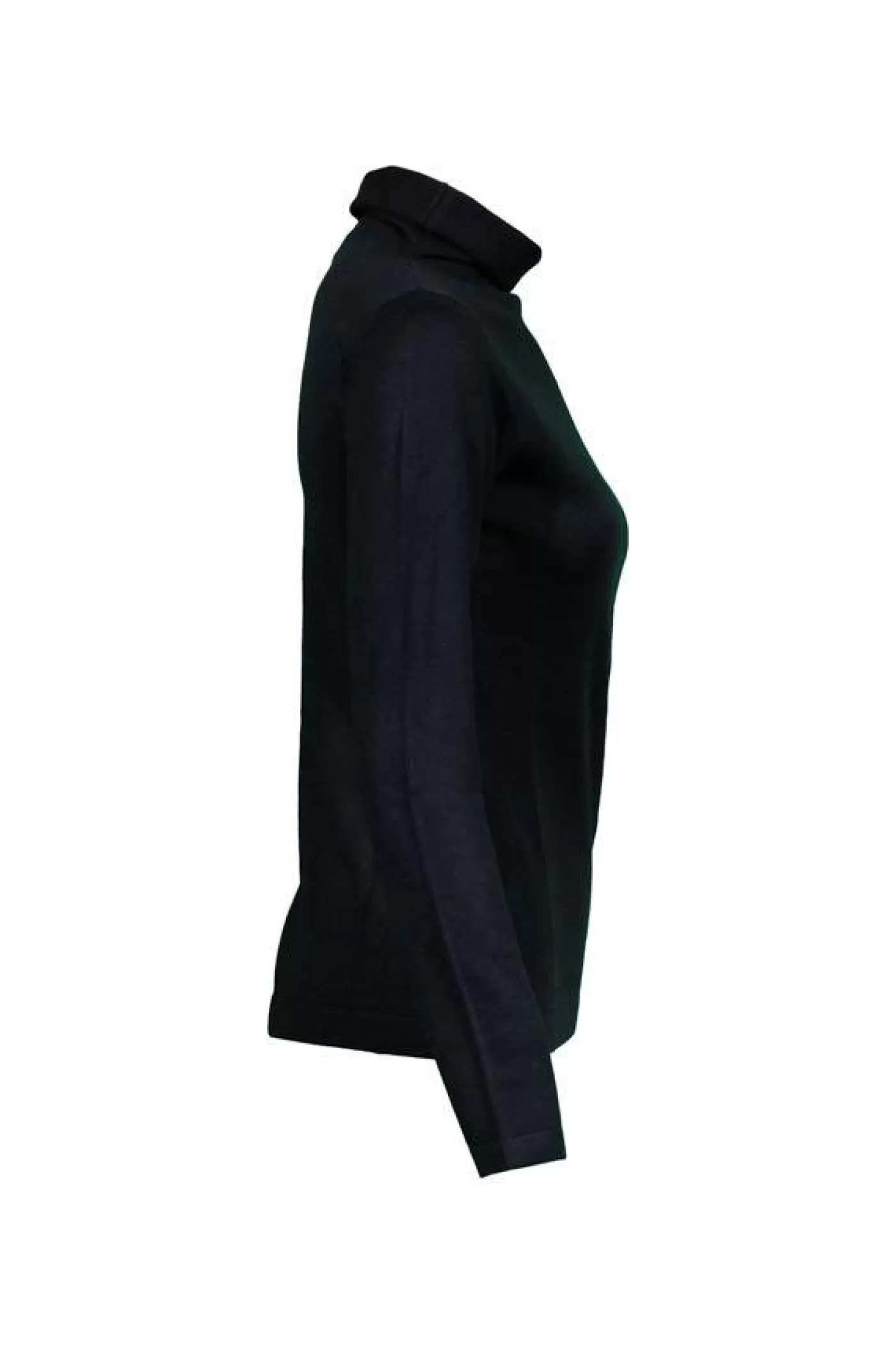 Kinross Cashmere Seamed Funnel Neck Pullover Black Fashion