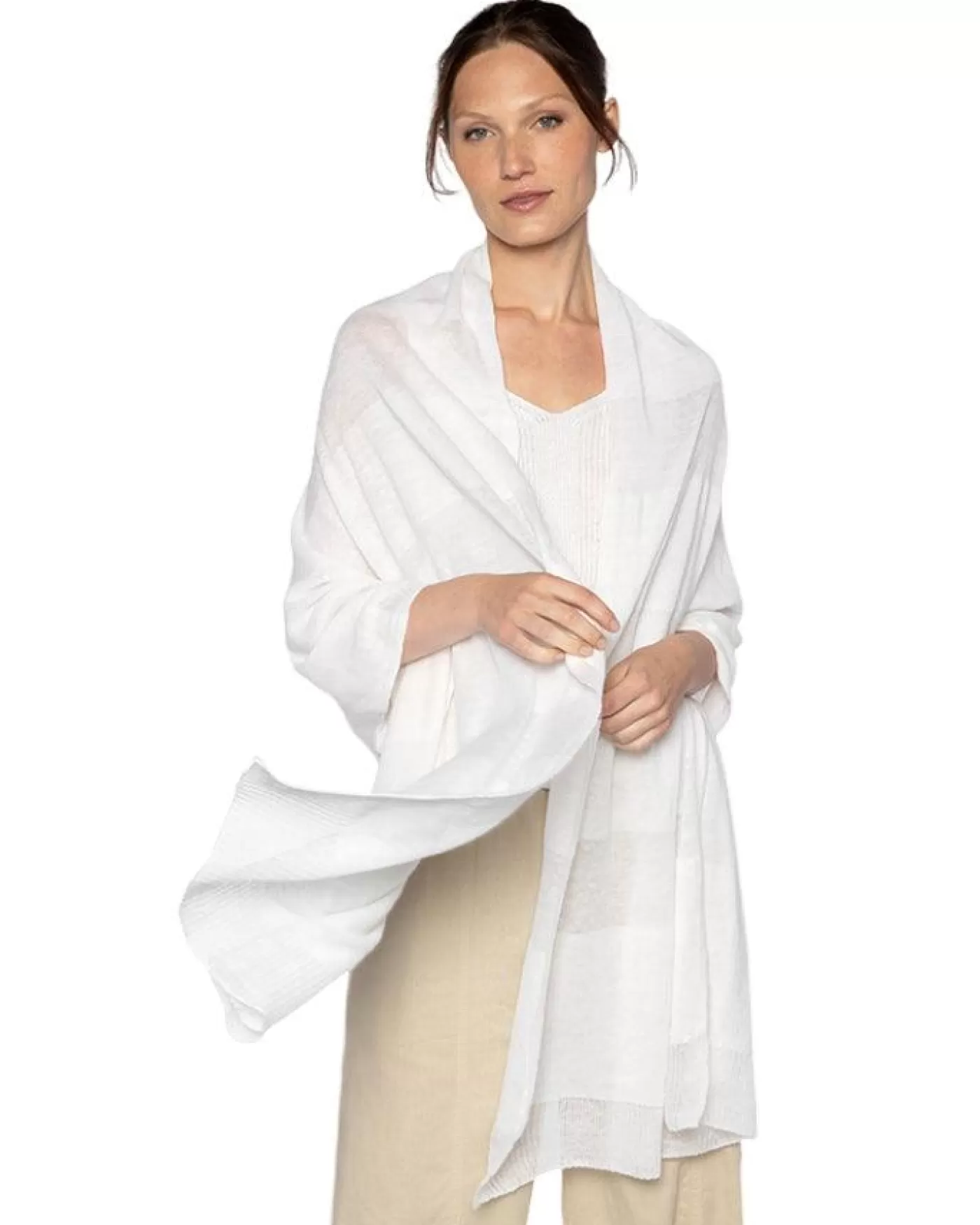 Kinross Cashmere Shadow Stripe Wrap Discount