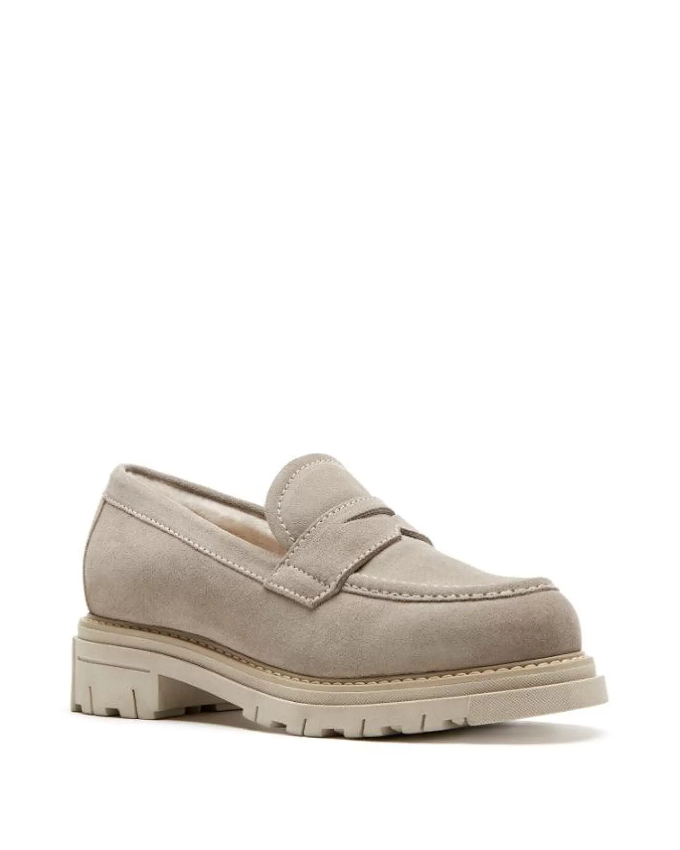 La Canadienne Devin Suede Loafer PEBBLESUEDE Hot