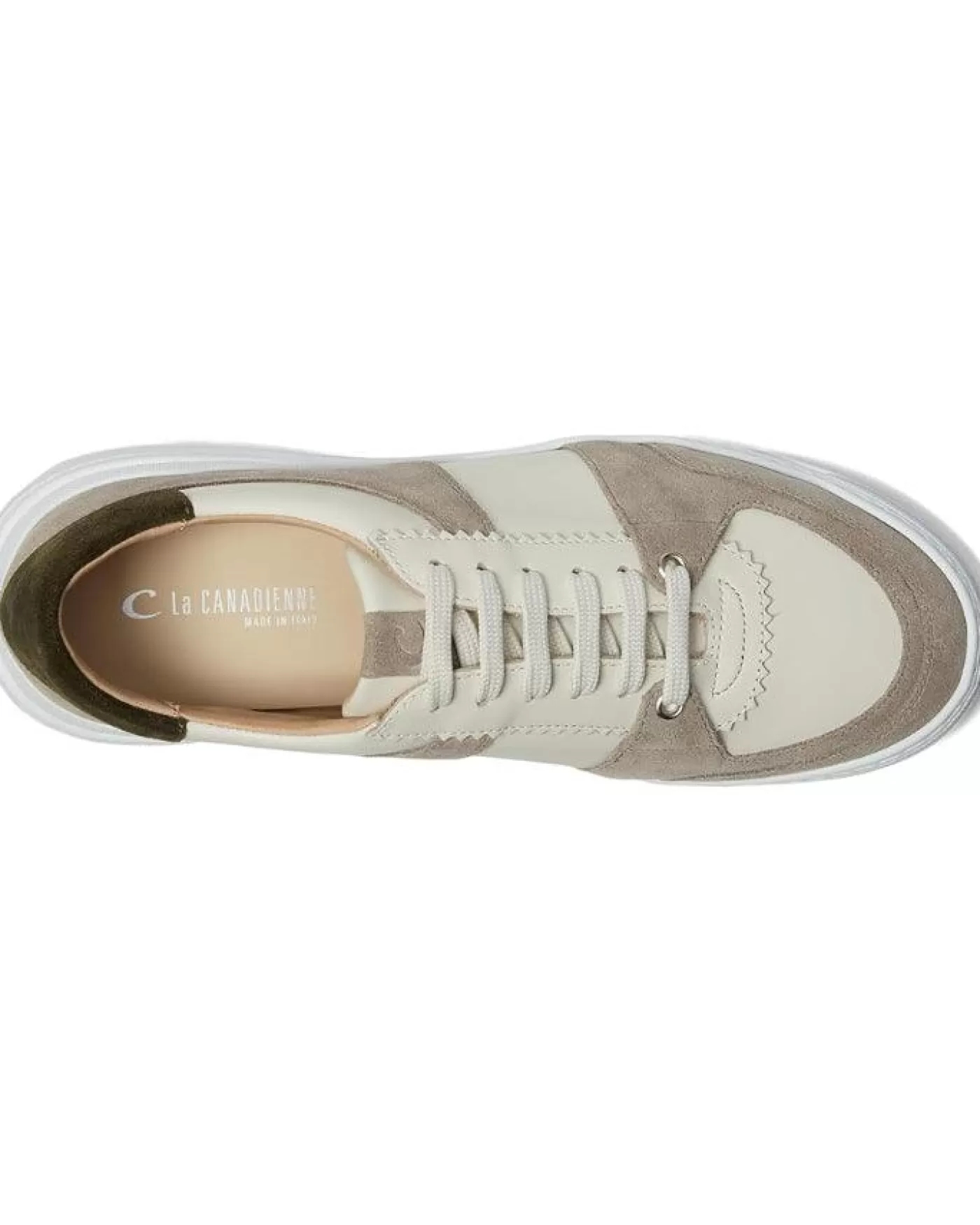 La Canadienne Kimmie Sheep Lined Suede Sneaker PEBBLESUEDE Best Sale