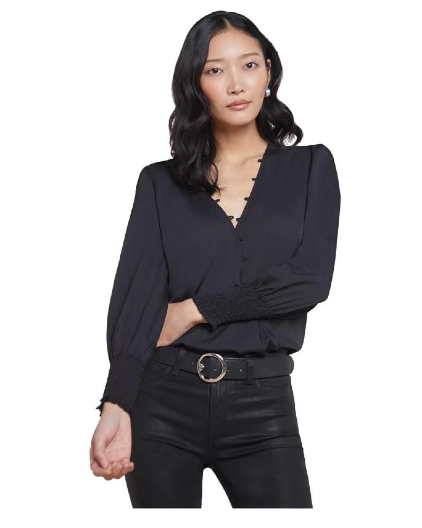 L'Agence Enzo Crossfront Blouse Discount