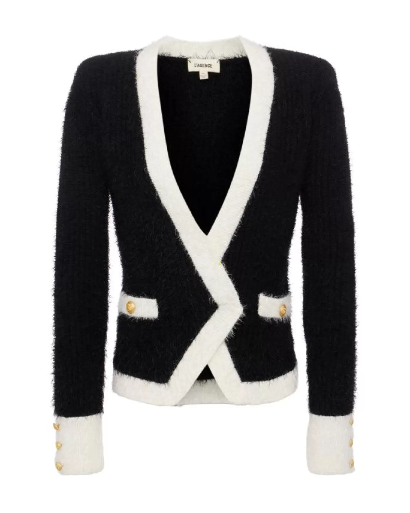 L'Agence Georgia Contrast Cardigan Blazer Flash Sale