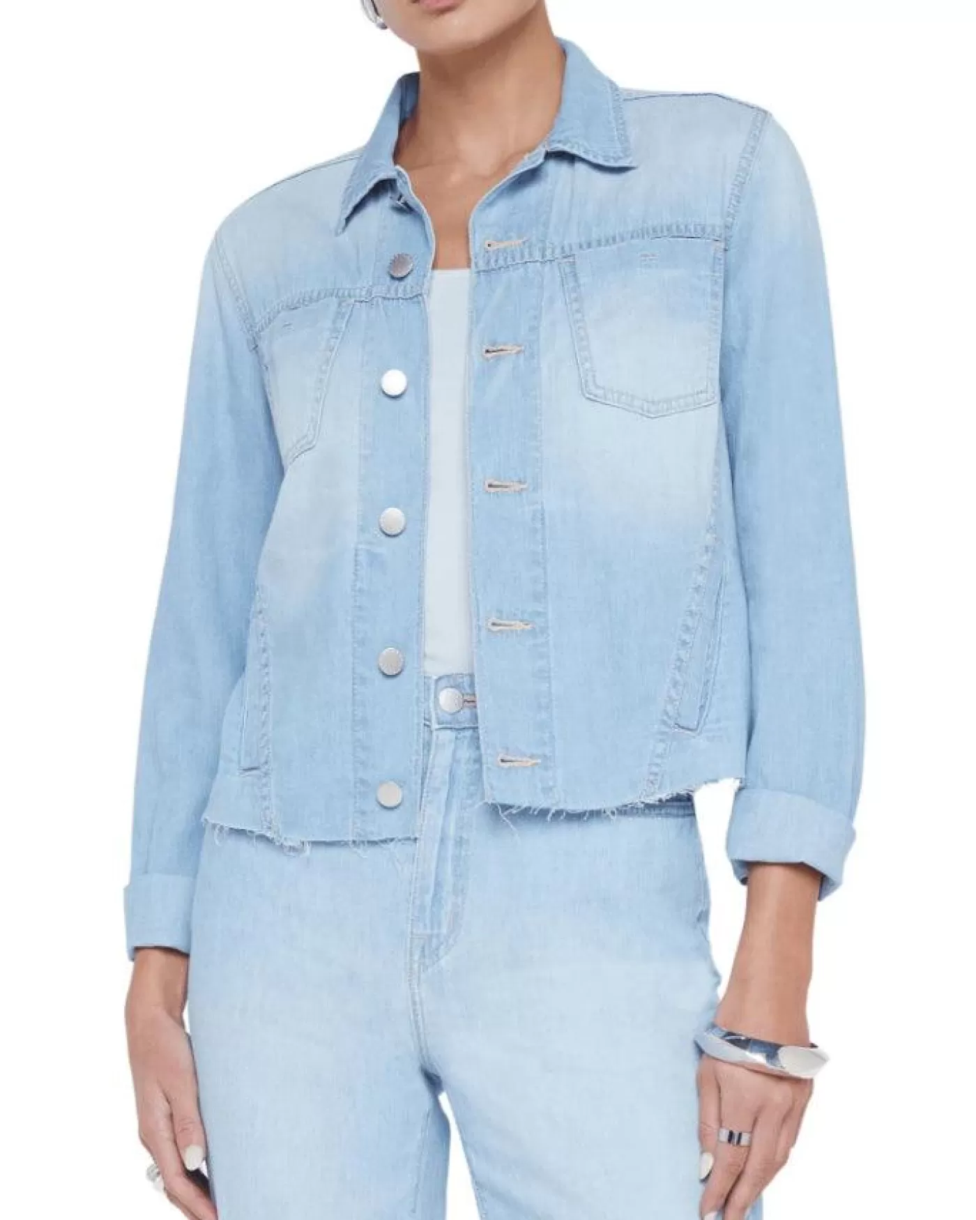 L'Agence Janelle Slim Raw Hem Jacket DAKOTA Best Sale