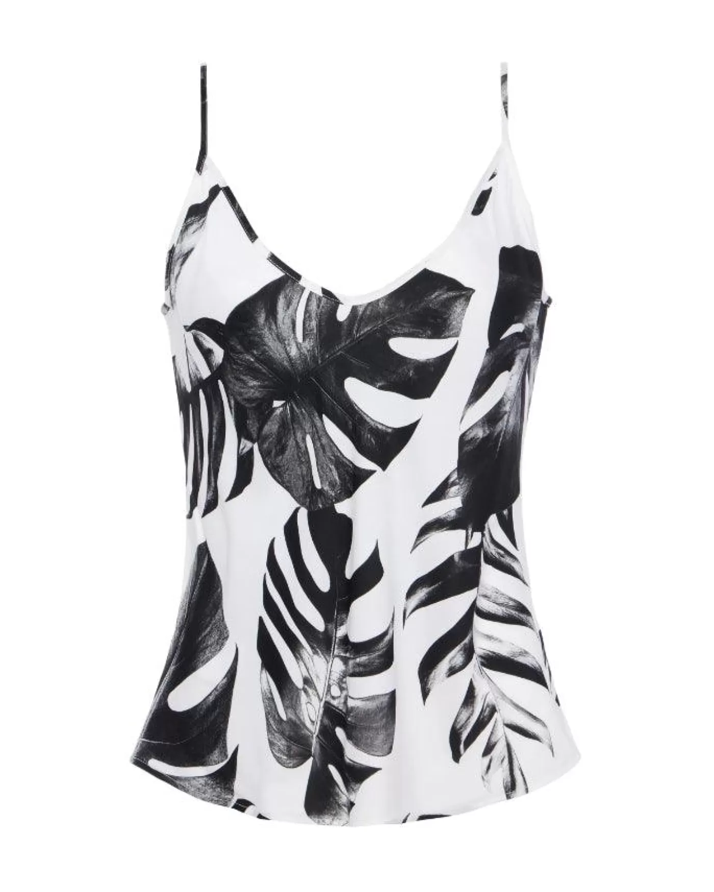L'Agence Lexi Palm Leaves Camisole BLACK/WHITEPALMLEAVES Best Sale