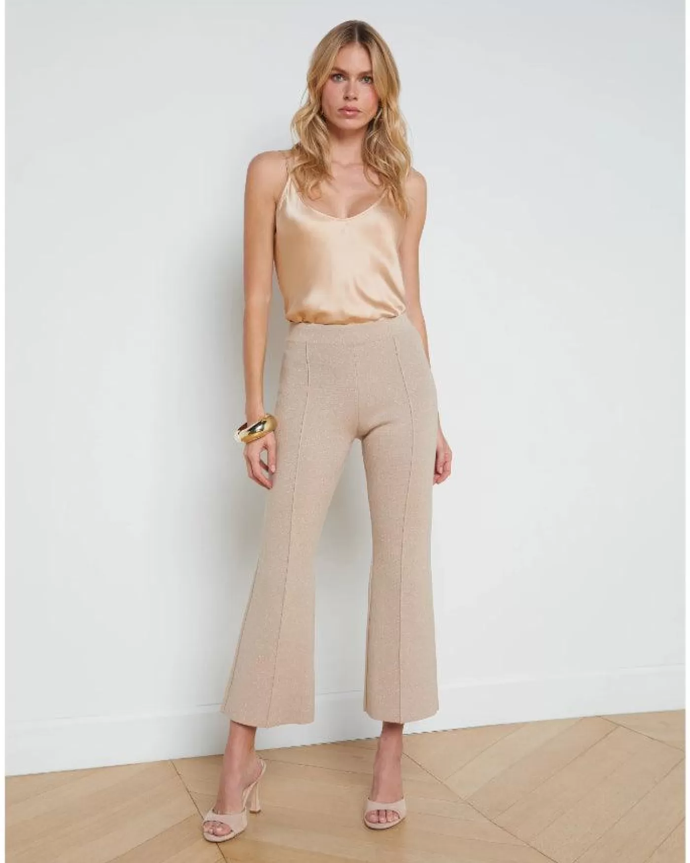 L'Agence Ren Flared Crop Pant PALEKHAKI Online