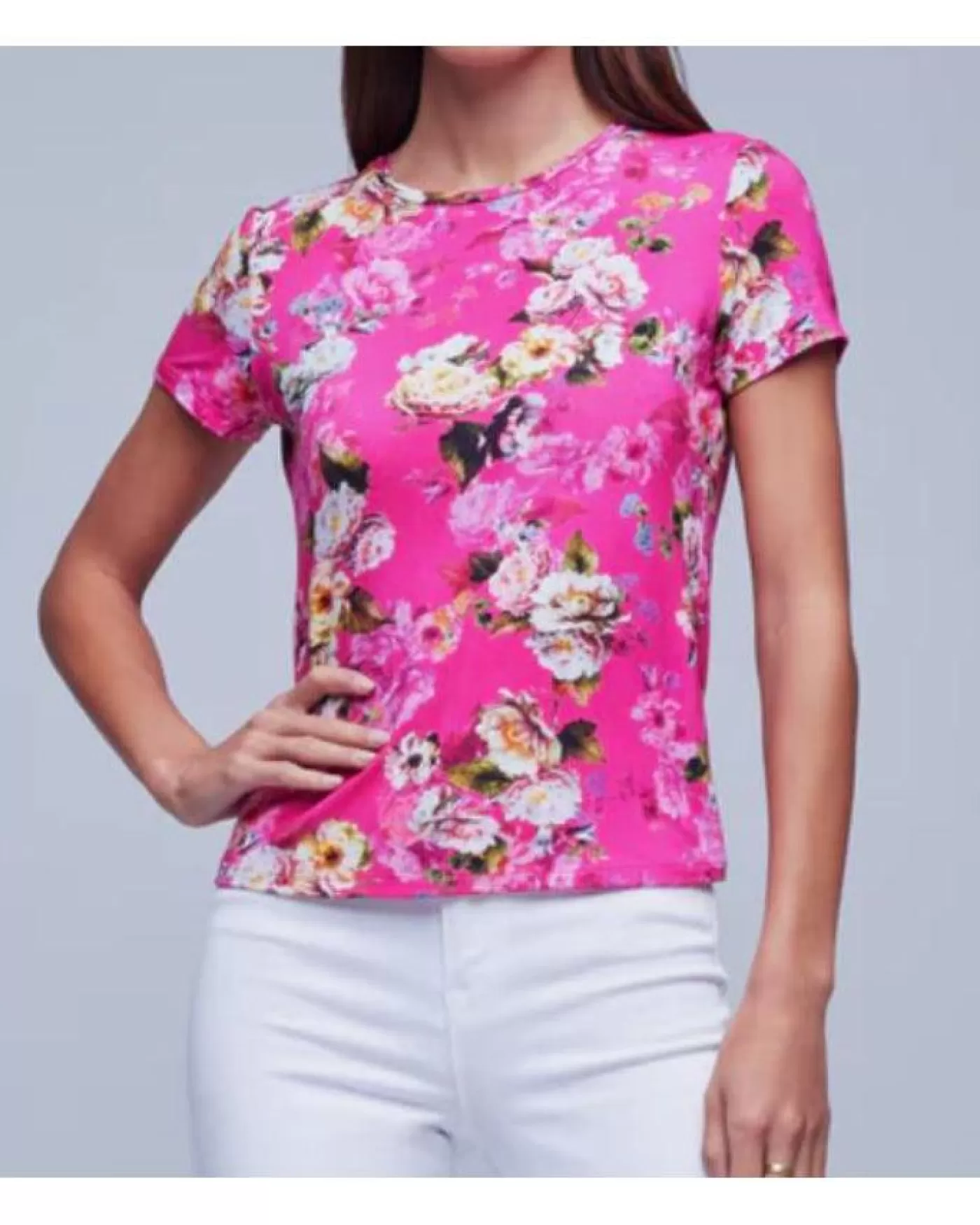 L'Agence Ressi Cabaret Pink Multi Tee CABPNKMULTIMSCHTAROSA Outlet