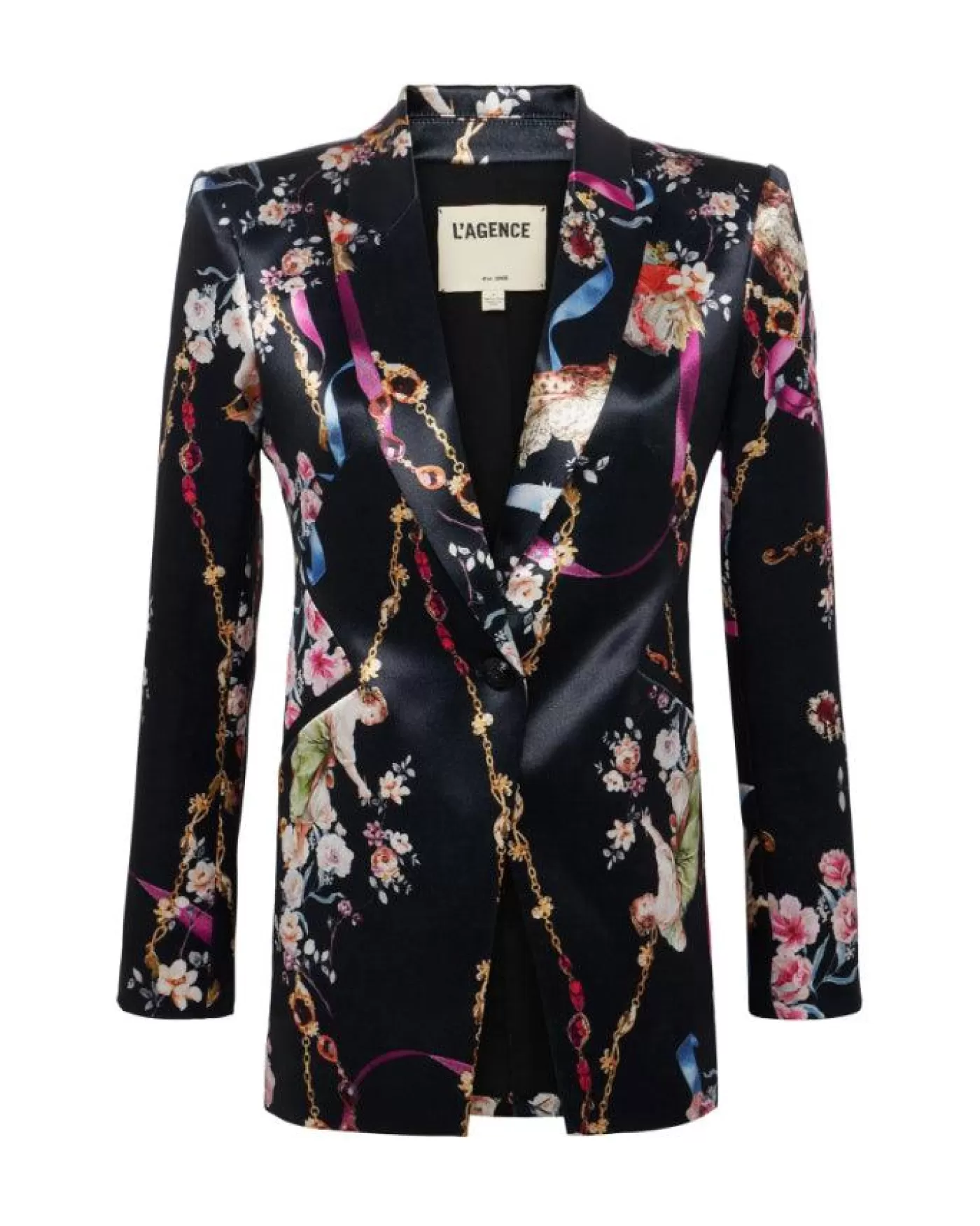 L'Agence Sheila Structured Blazer BLACKMULTIROCOCOANGEL Flash Sale