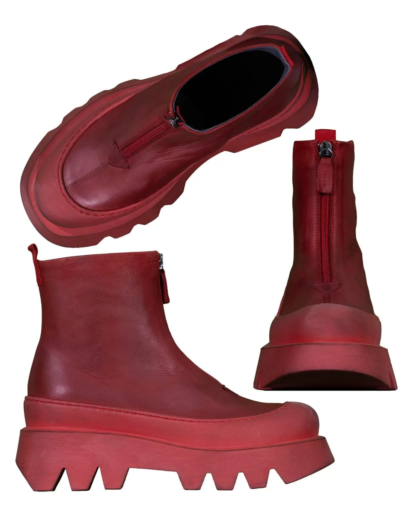 Lofina Leather Rossga Bootie L260A-GASOLINEROSSO Cheap