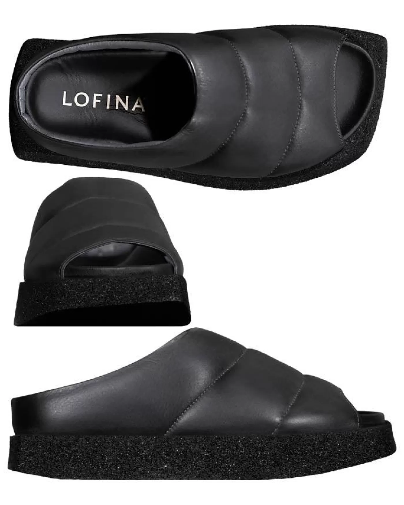 Lofina Angular Toe Quilted Sandal GASOLINELONDRA Online