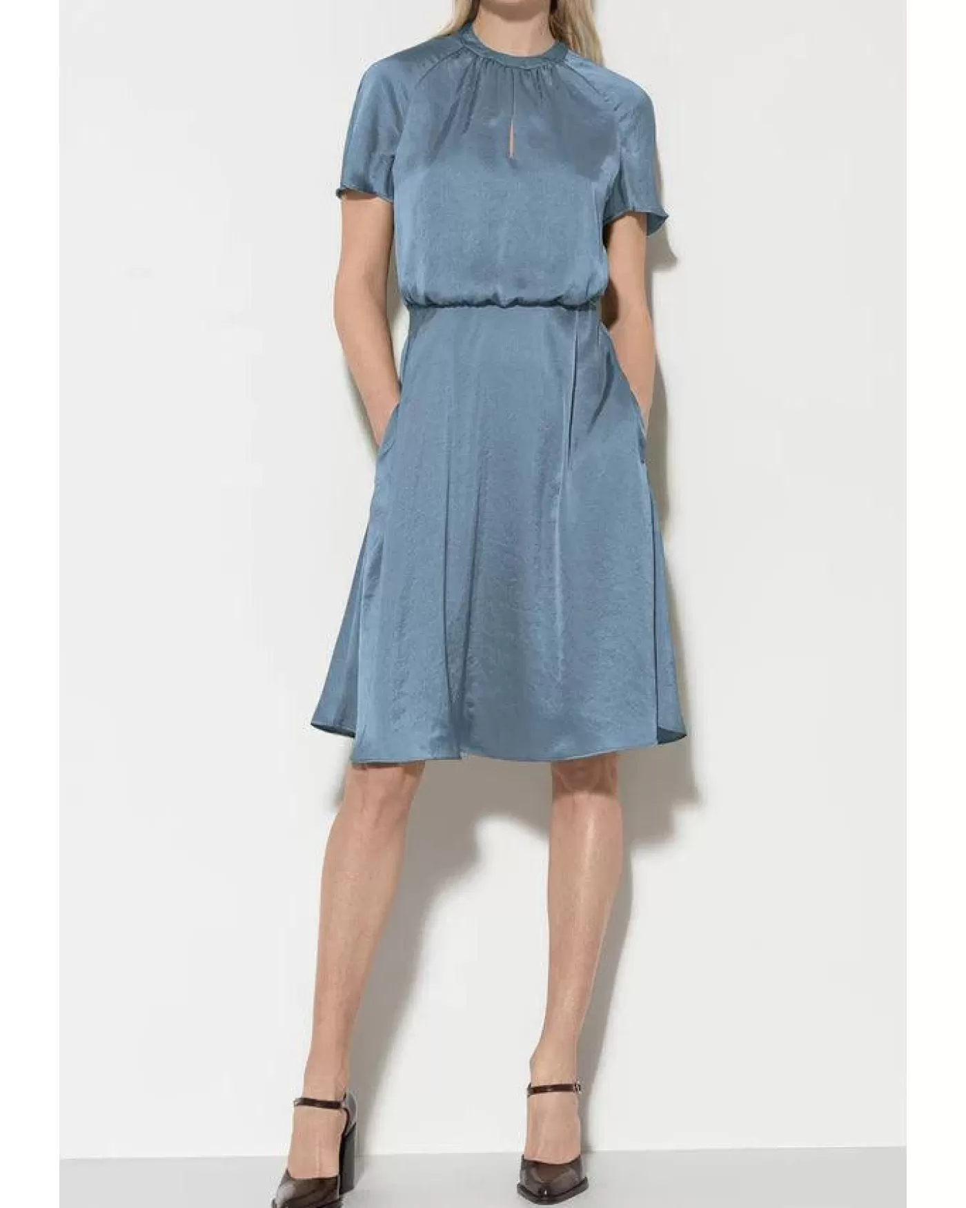 Luisa Cerano Fit and Flare Dress SMOKYBLUE Cheap