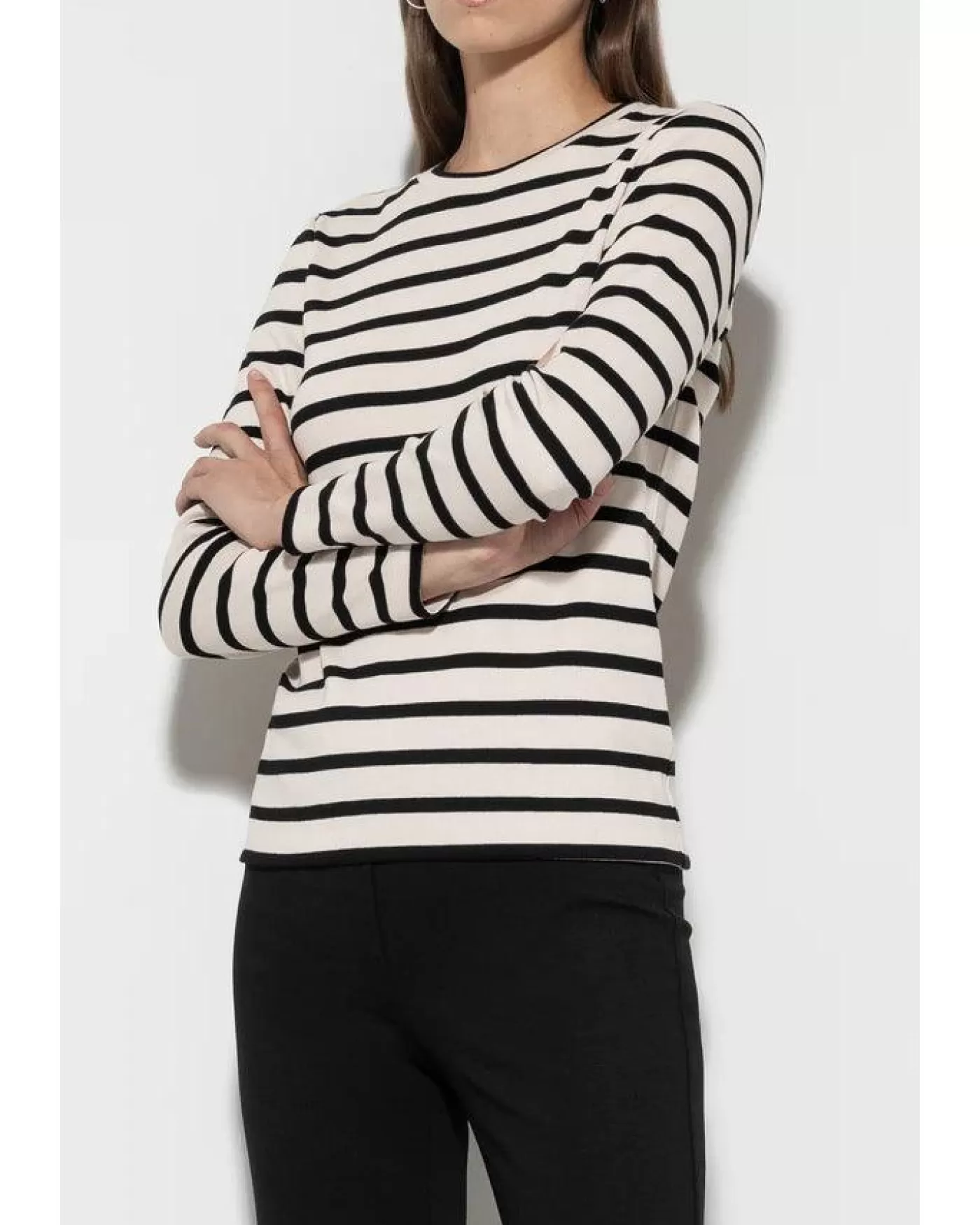 Luisa Cerano Heavy Cotton Striped Tee Multi Best Sale