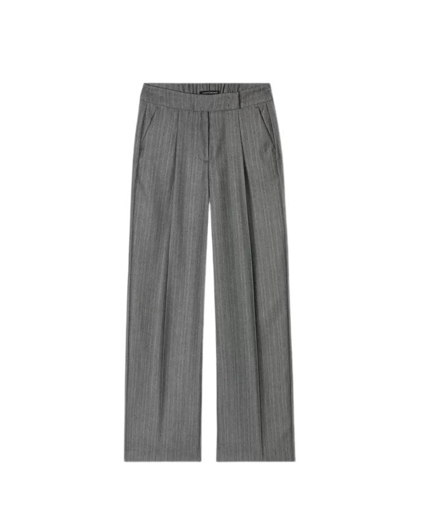 Luisa Cerano Herringbone Wide Leg Pants PINSTRIPE Sale