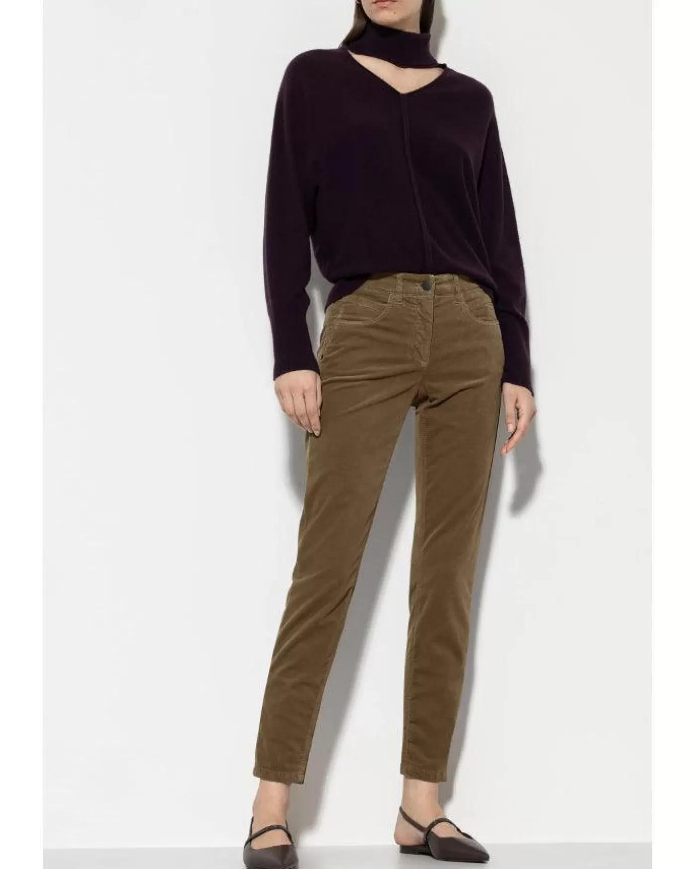 Luisa Cerano High-Stretch Cropped Velvet Pants Sale