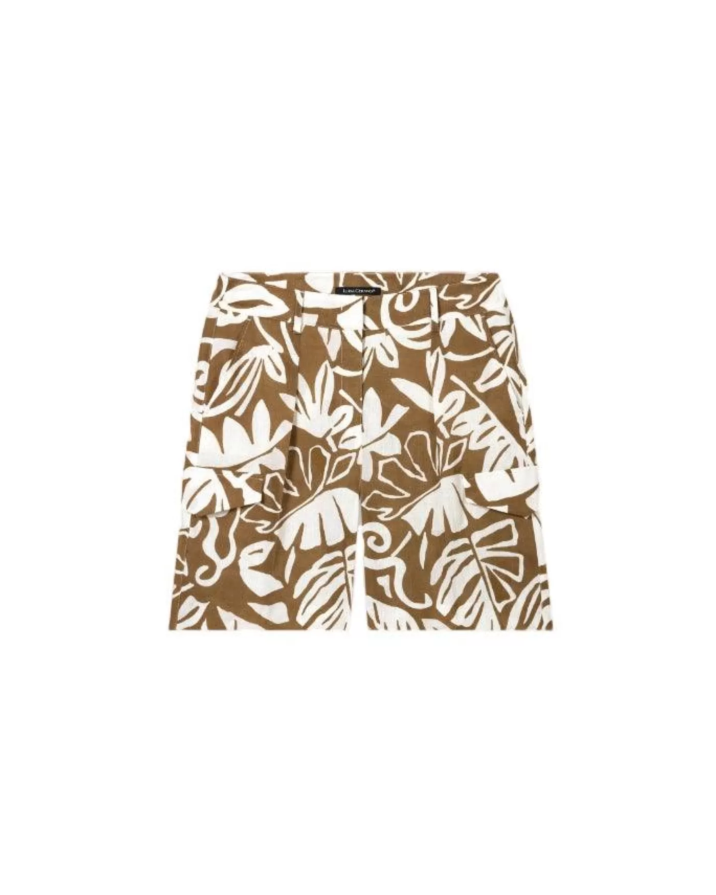 Luisa Cerano Leaf Print Cargo Shorts LEAFPRINT Best Sale