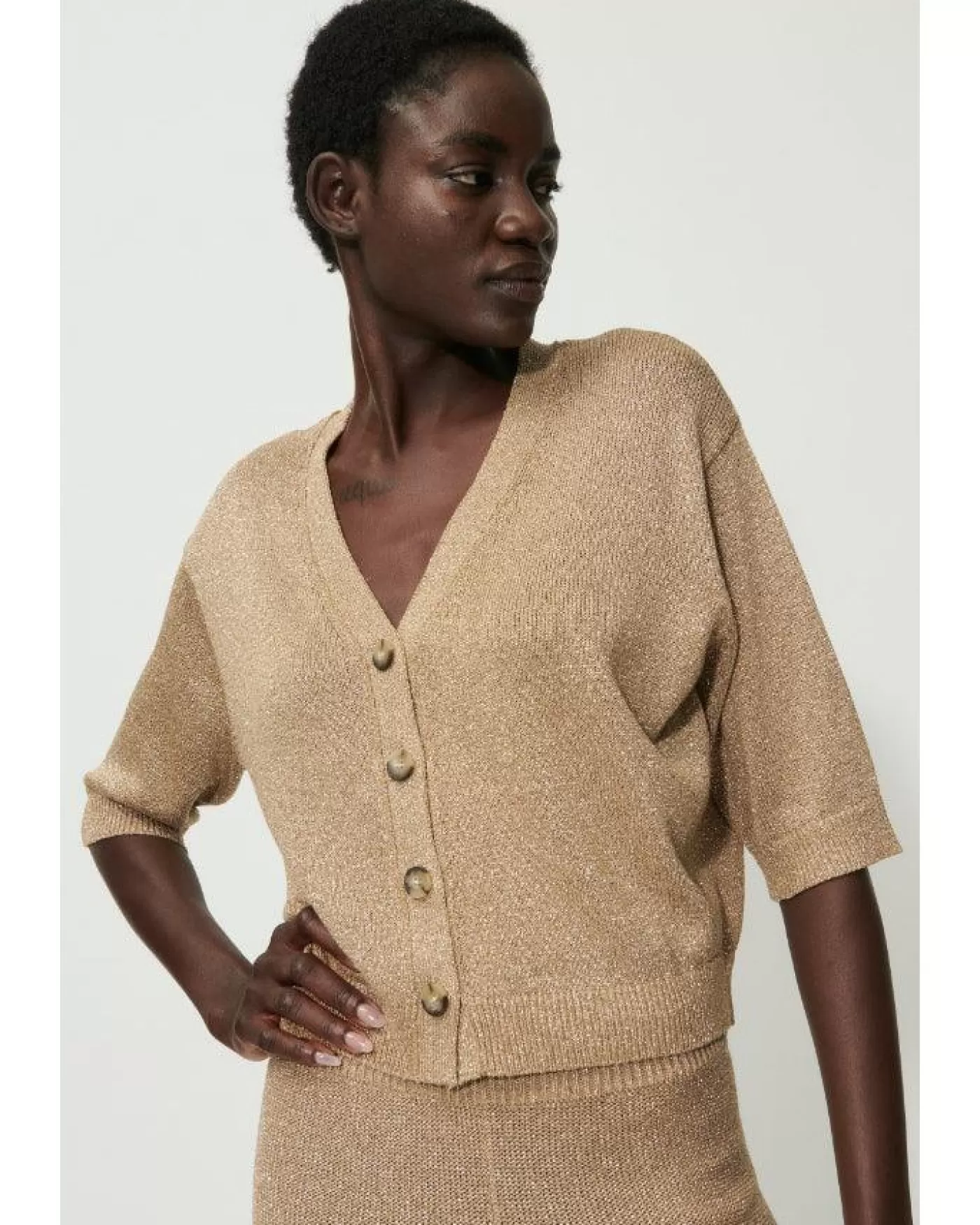 Luisa Cerano Lurex Cardigan Best