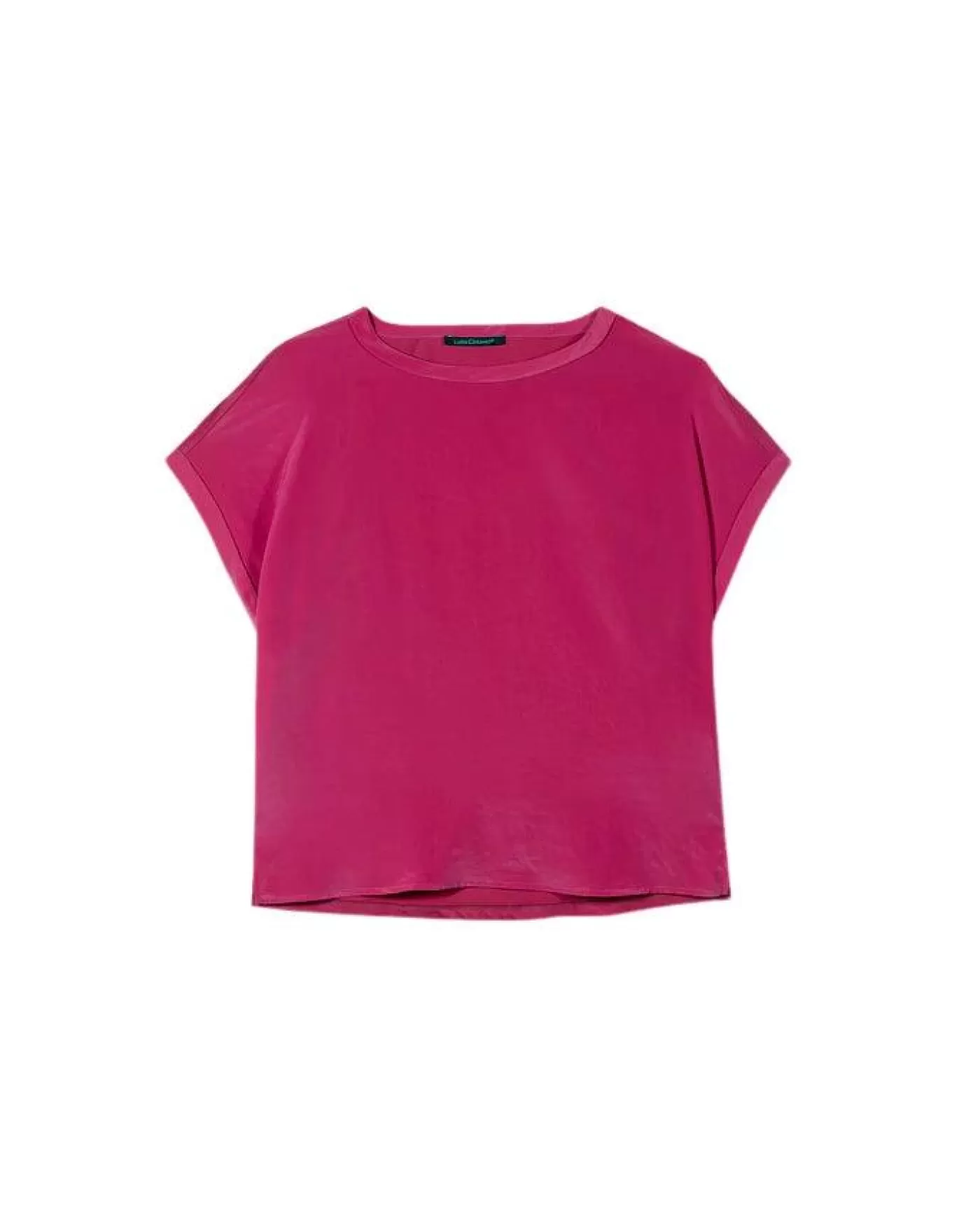 Luisa Cerano Mix Jersey Cap Sleeve Tee New