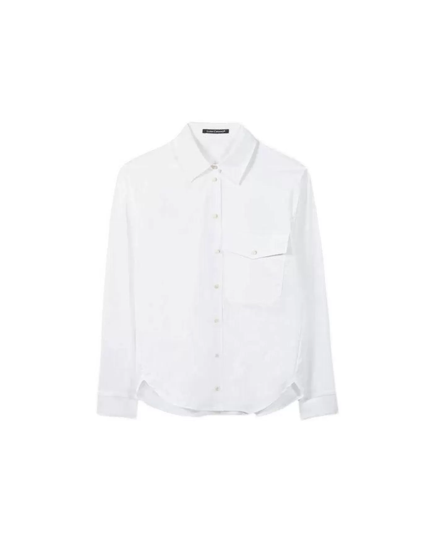 Luisa Cerano Removable Tie Cotton Shirt White Cheap