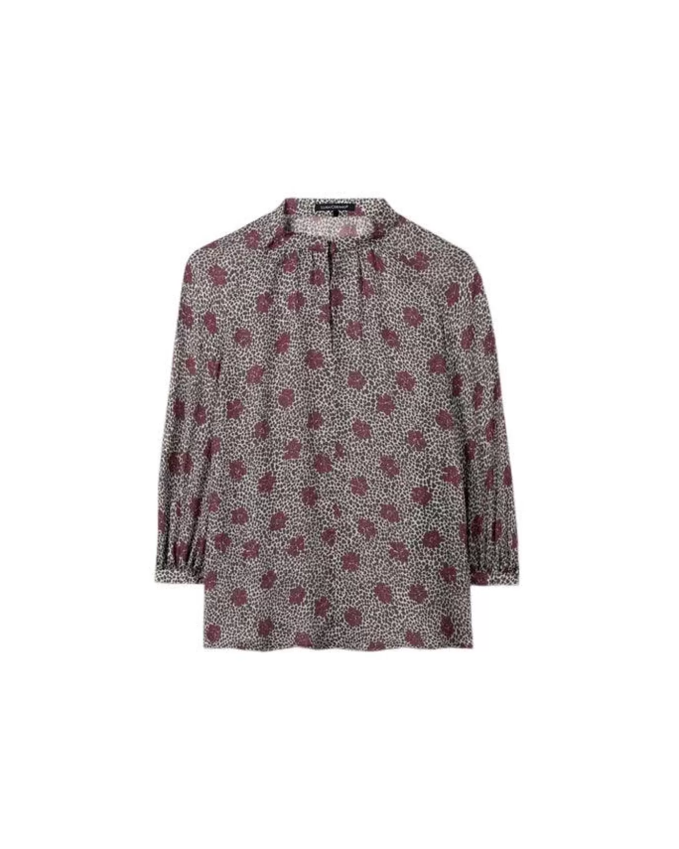 Luisa Cerano Spotted Floral Blouse PRINT Flash Sale