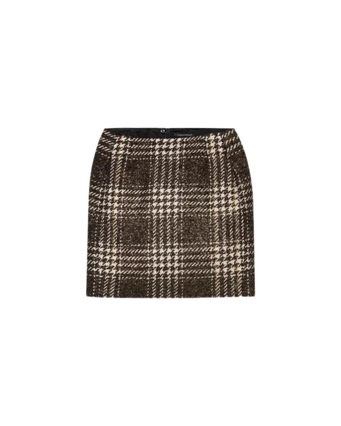 Luisa Cerano Vintage Check Mini Skirt BrownMulti Clearance