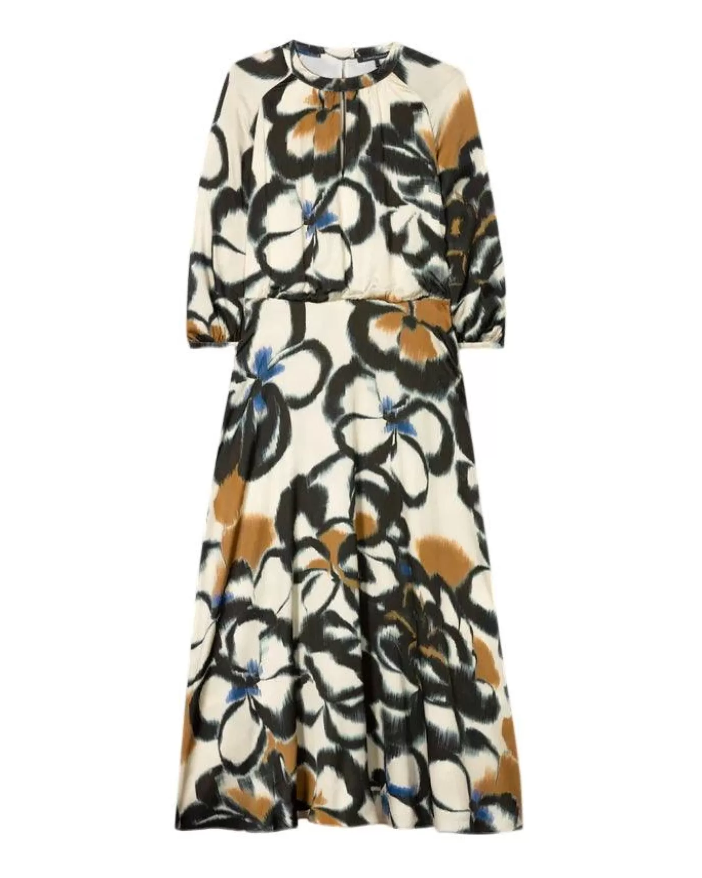 Luisa Cerano Washed Out Floral Midi Dress MULTI Clearance