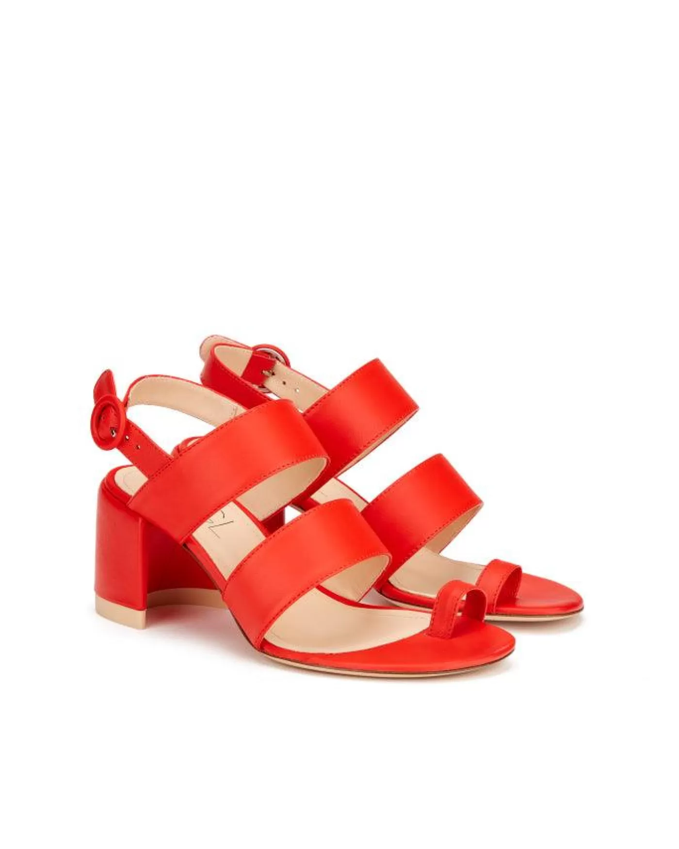 AGL Lunar Block Heel Sandal TANGERINEROSA Online