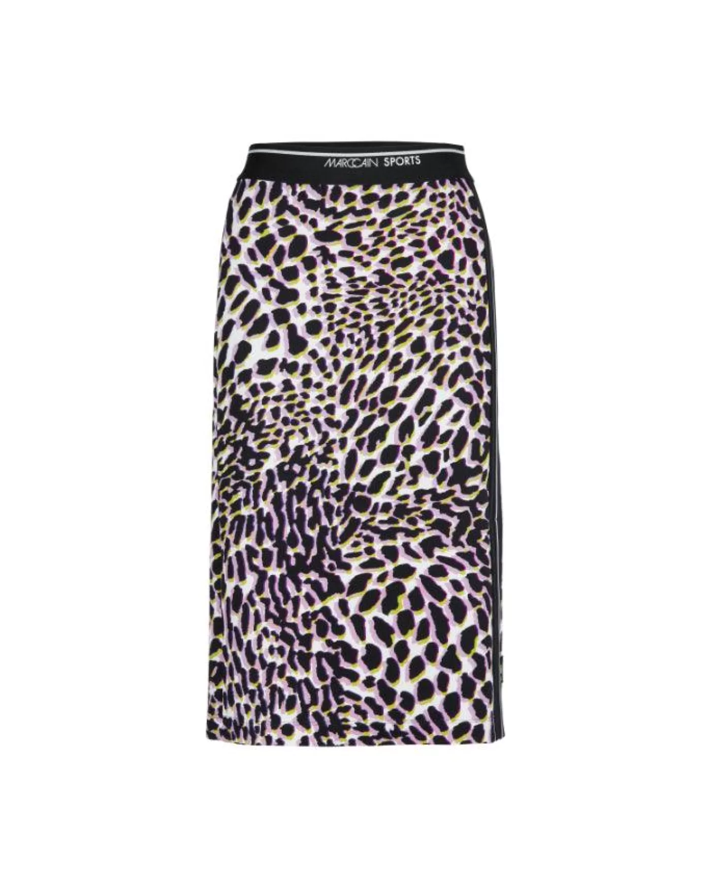 Marc Cain Animal Print Scuba Pencil Skirt PINK/LAVENDER Outlet