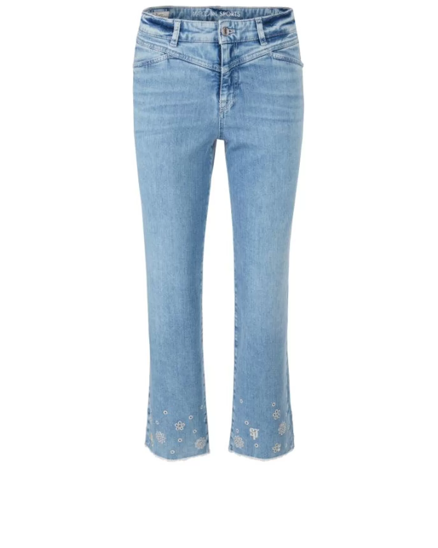 Marc Cain Eyelet Detail Jeans 350-LIGHTDENIM Flash Sale