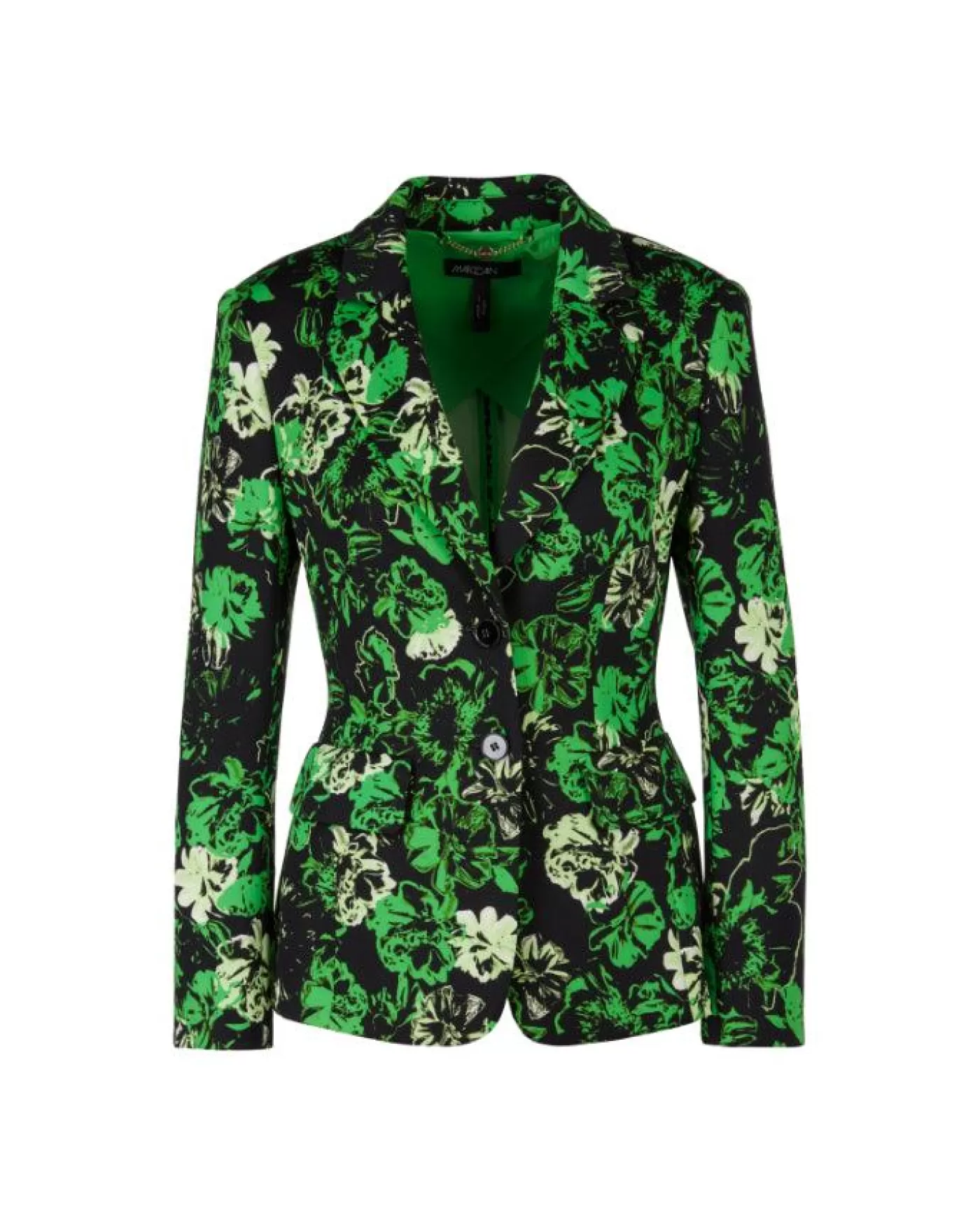 Marc Cain Green Floral Print Blazer DARKAPPLEGREEN Discount