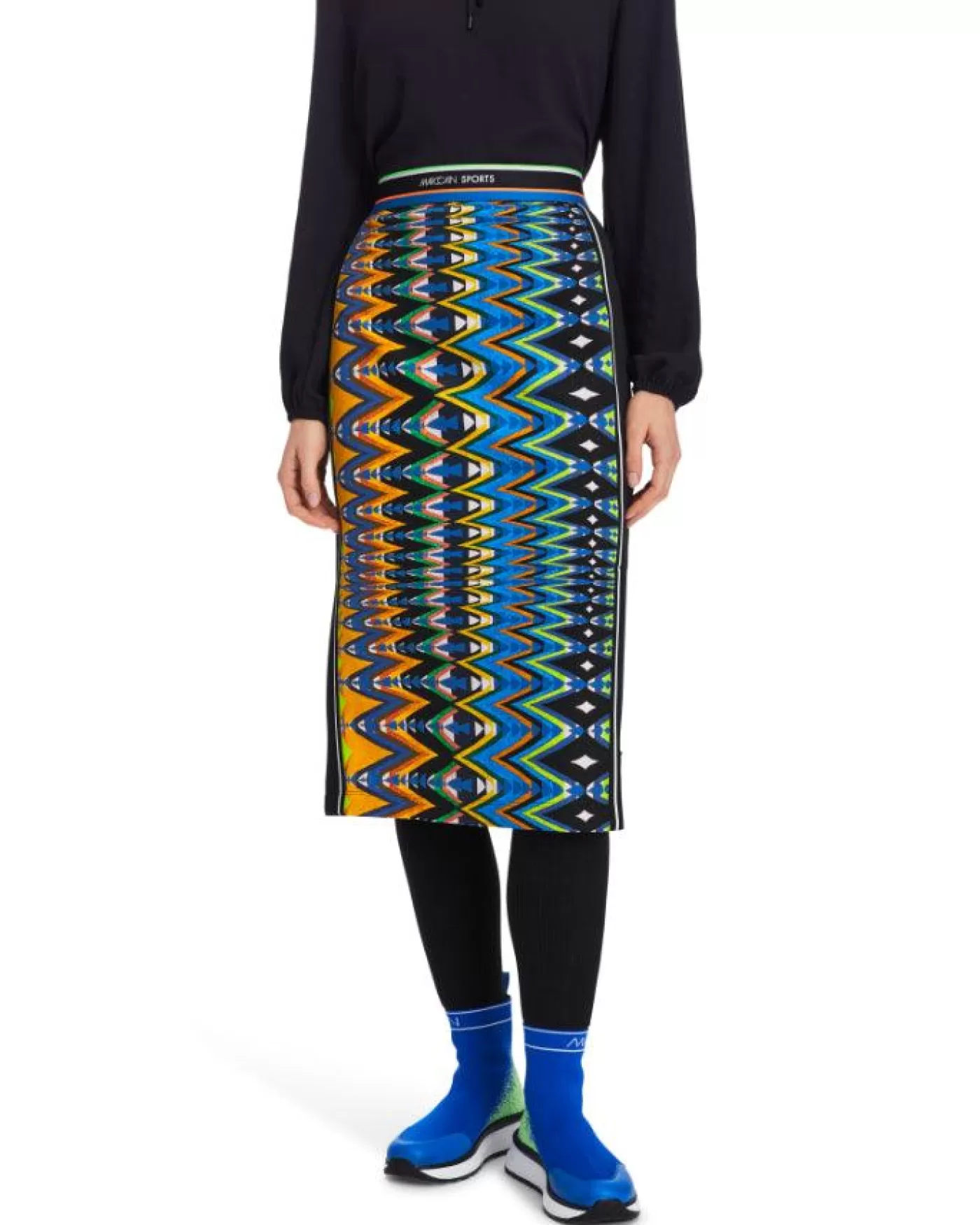 Marc Cain Harlequin Print Scuba Pencil Skirt SKY Store