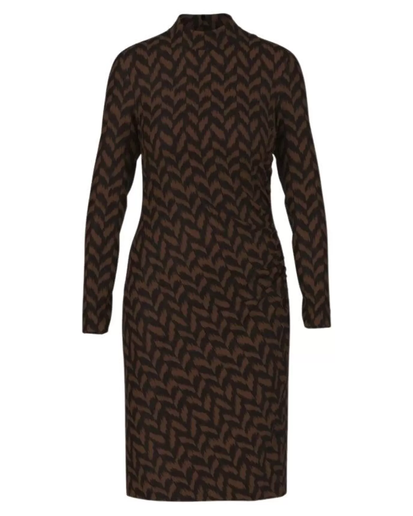 Marc Cain Herringbone Print Dress DEEPWOOD Clearance