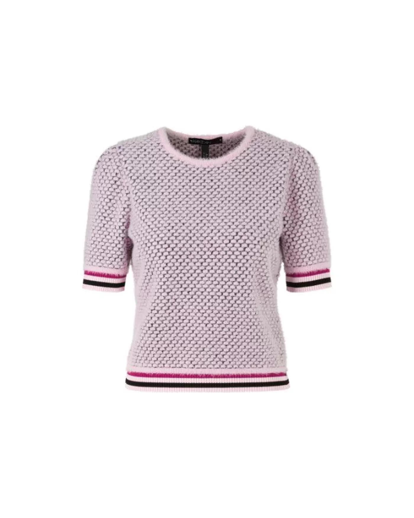 Marc Cain Honeycomb Knit Top BRIGHTROSETAN Best Sale