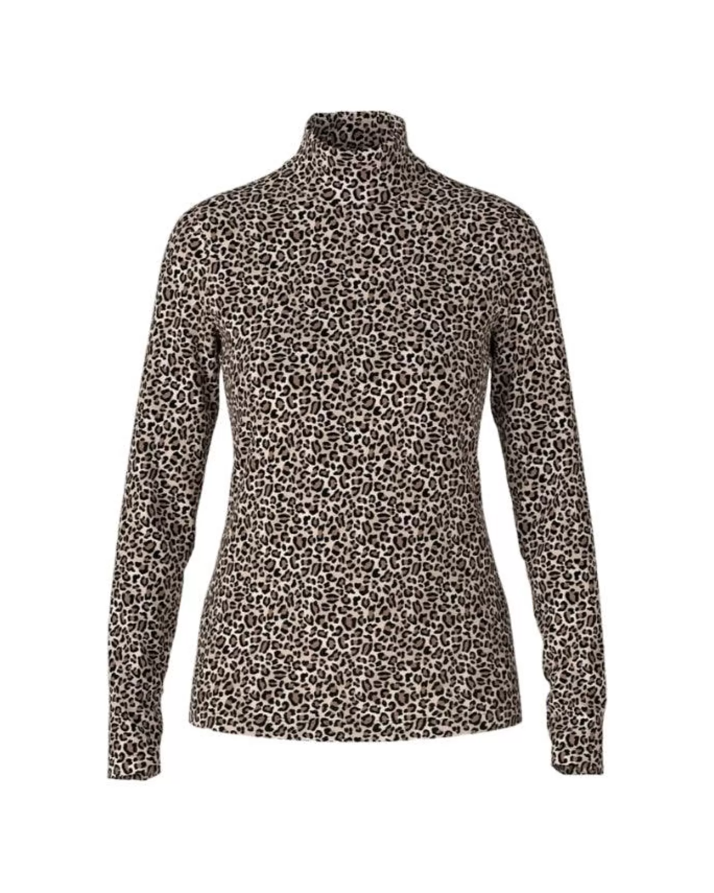 Marc Cain Leo Print Turtleneck SOFTMOONROCK Flash Sale