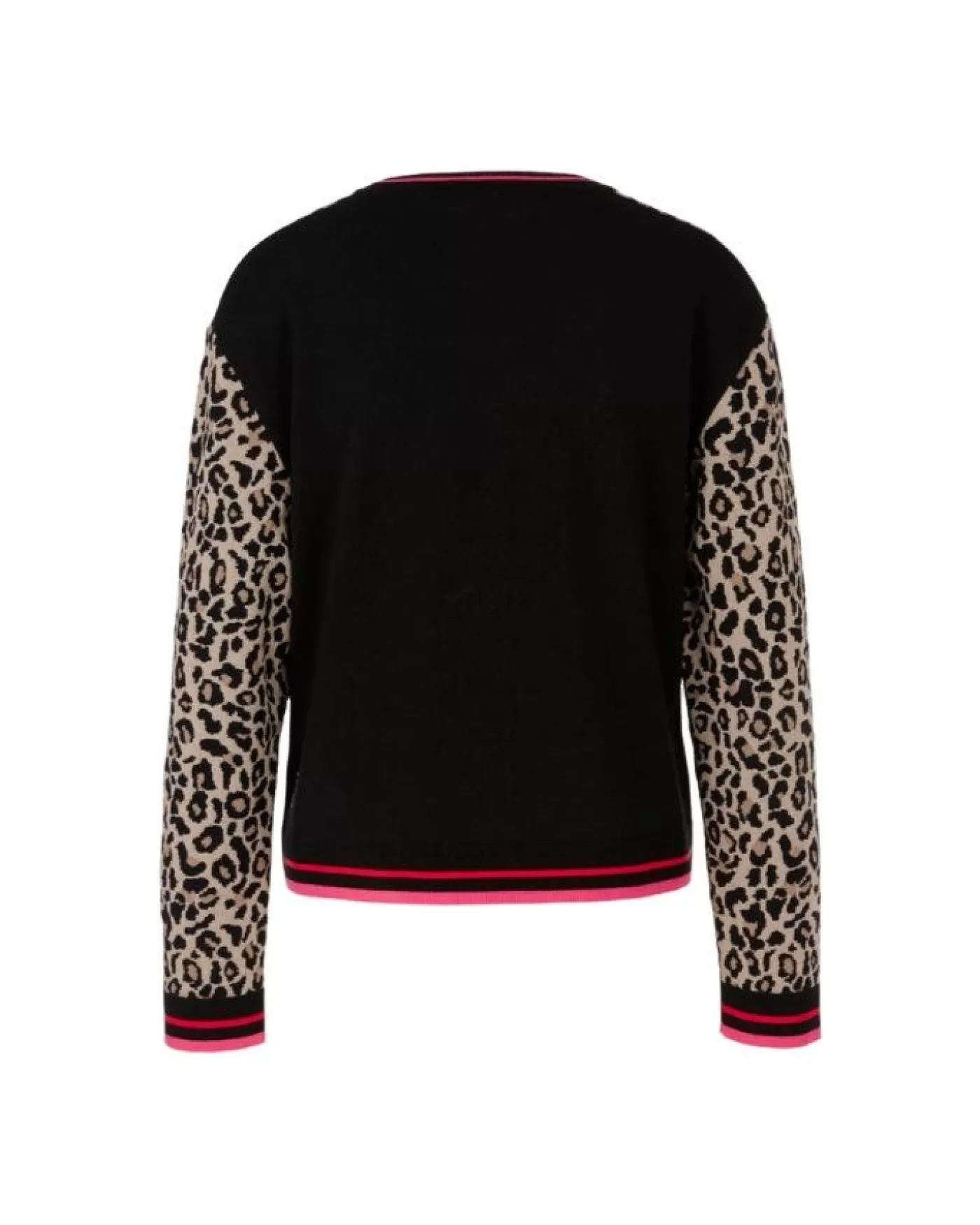 Marc Cain Leopard Print Mix Pullover SOFTMOONROCK Discount