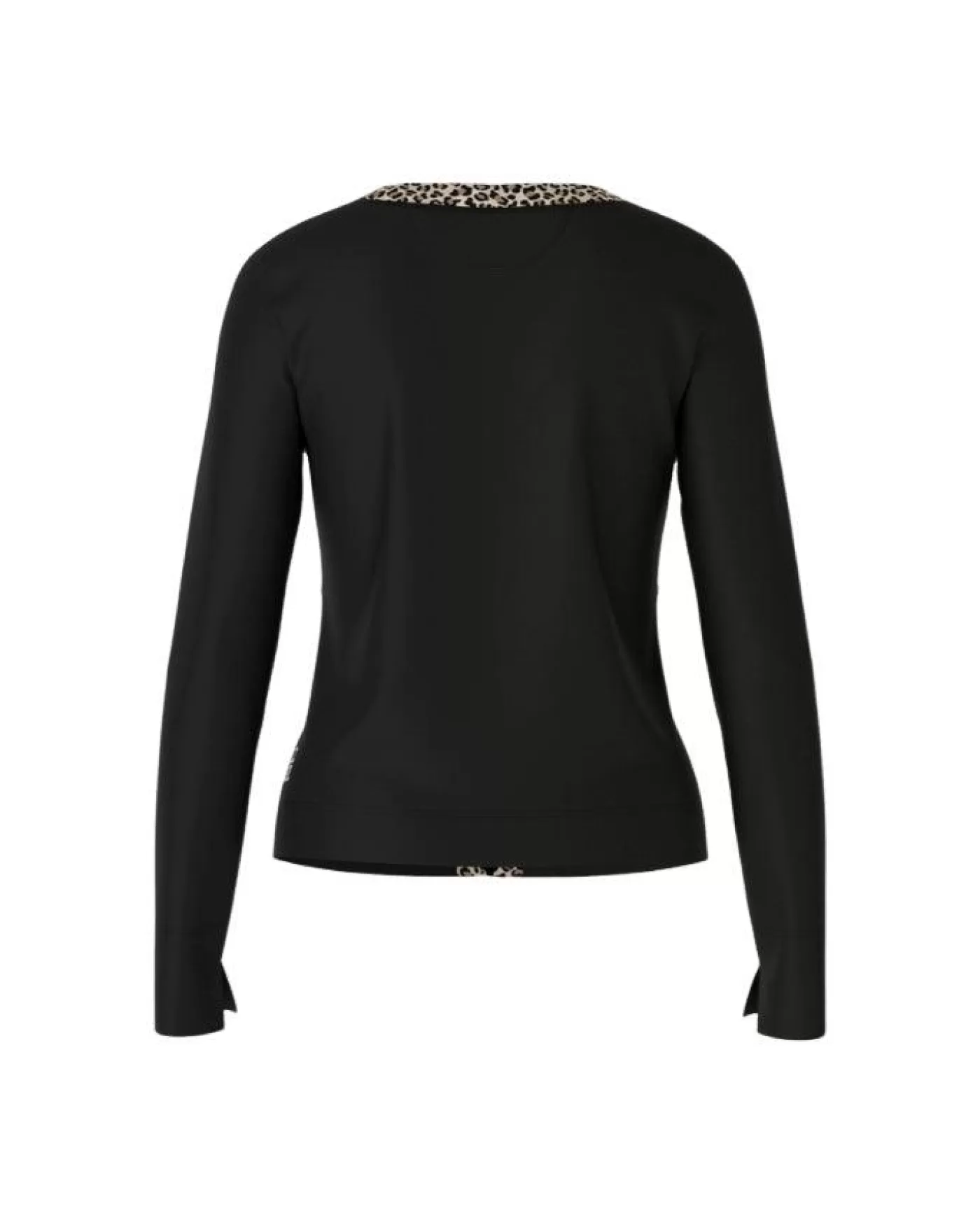 Marc Cain Leopard Trim Zip Jacket Black Discount