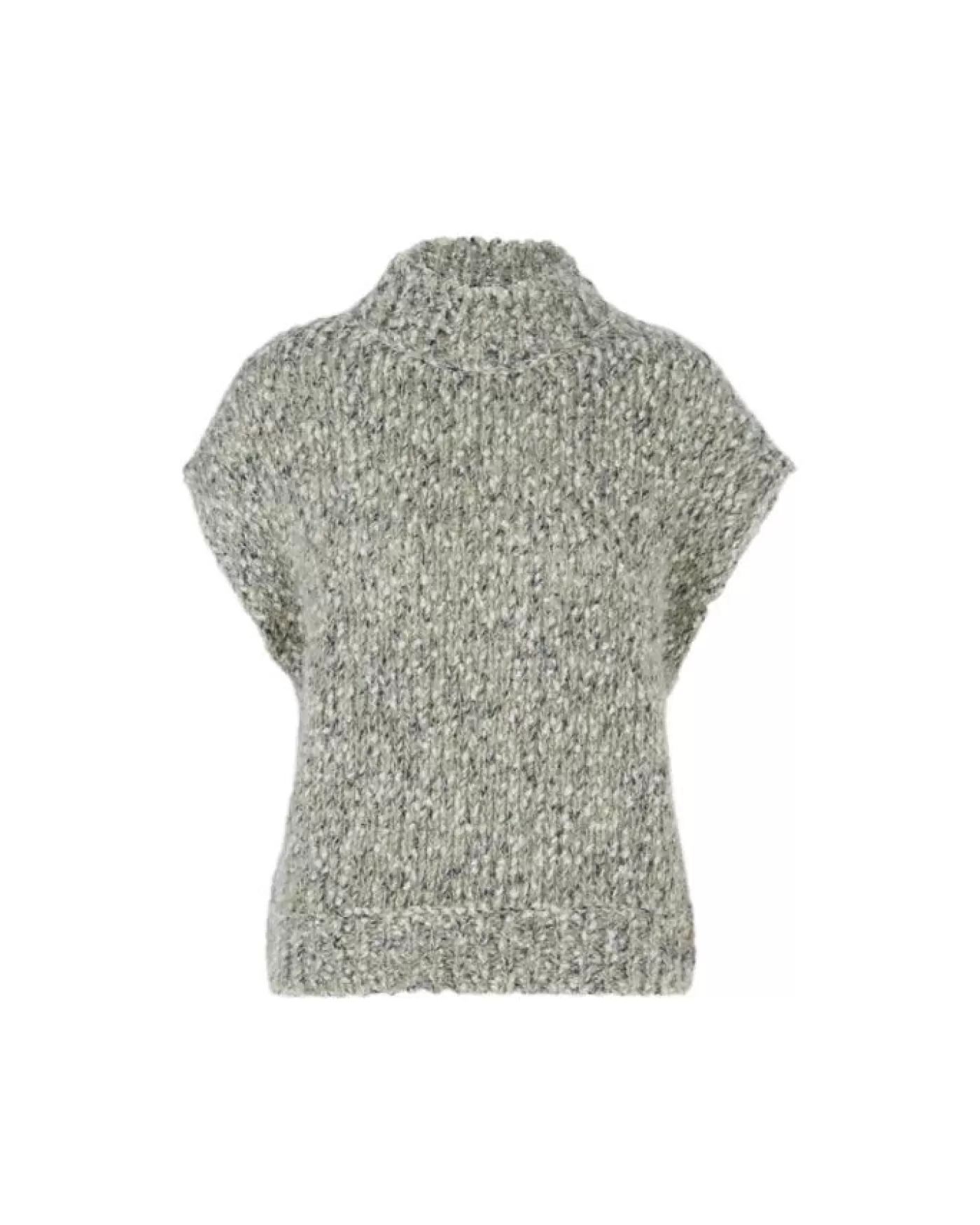 Marc Cain Mohair Blend Cap Sleeve Sweater FROZENSAGE Sale