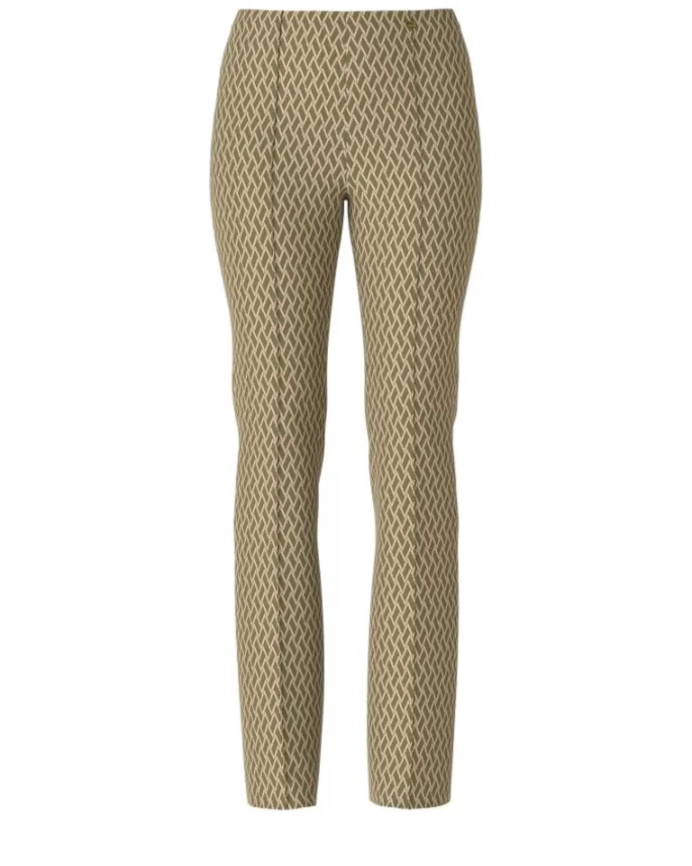 Marc Cain Patterened Frederica Flared Leg Pant ORIENTGREEN Flash Sale