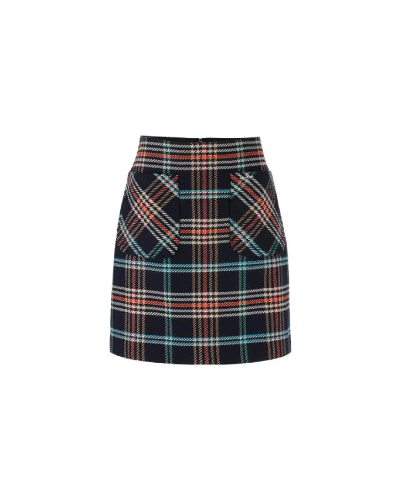 Marc Cain Plaid Mini Skirt MidnightBlue Hot