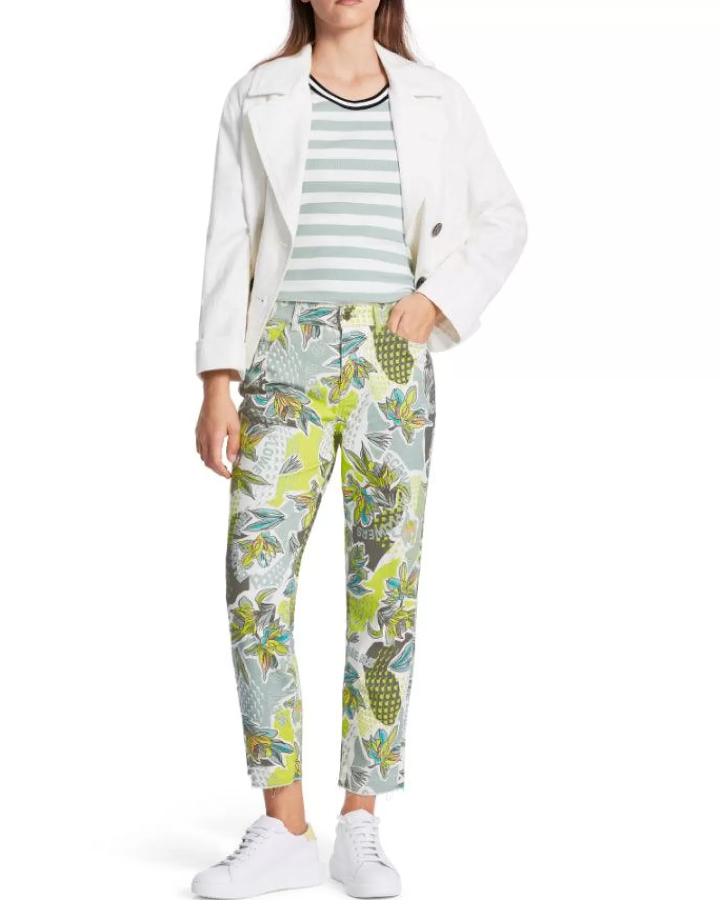 Marc Cain Raipur Printed Jeans SAGE Outlet