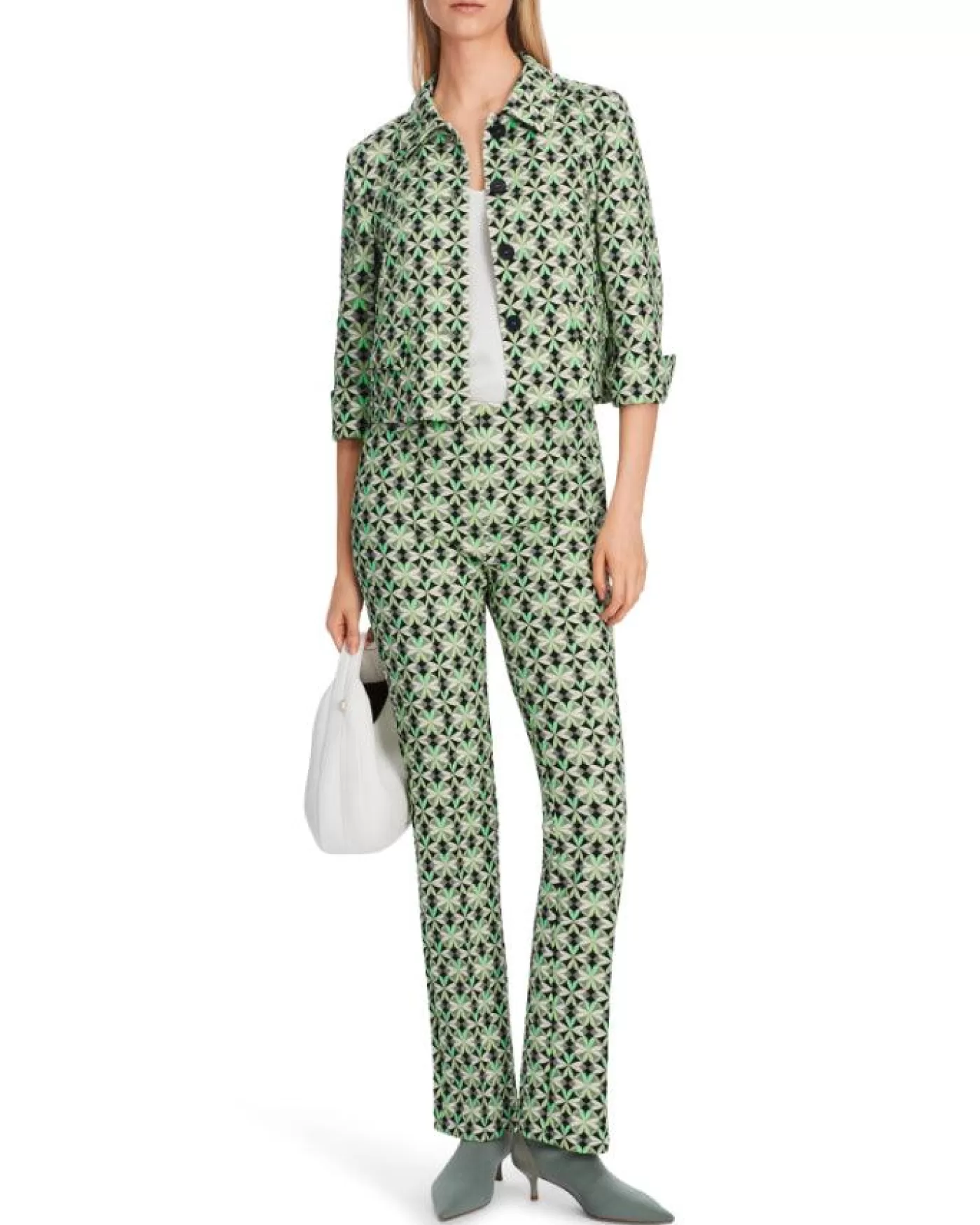 Marc Cain Scuba Print Short Jacket SOFTMALACHITE Best