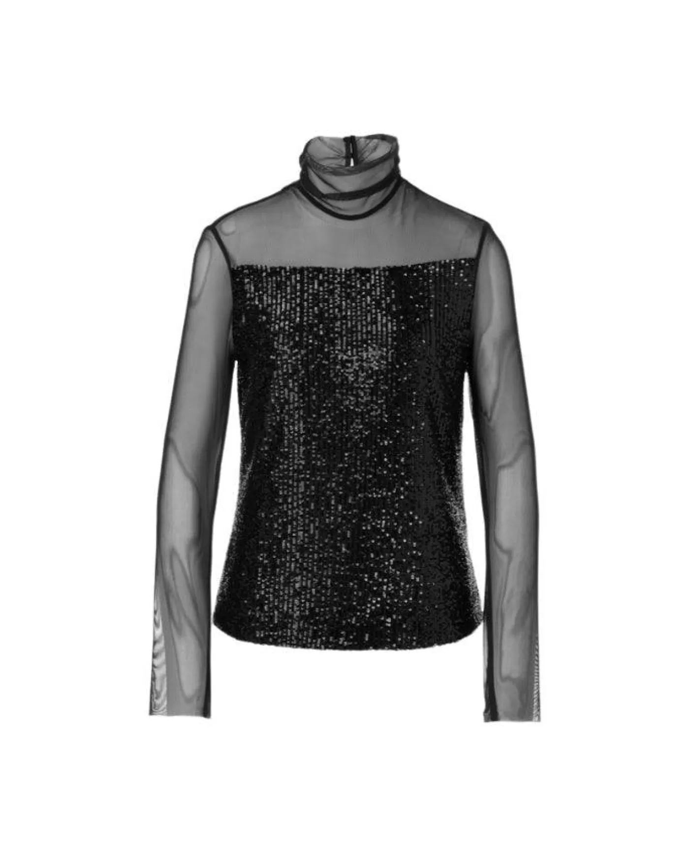 Marc Cain Sequin Mesh Top Black Hot