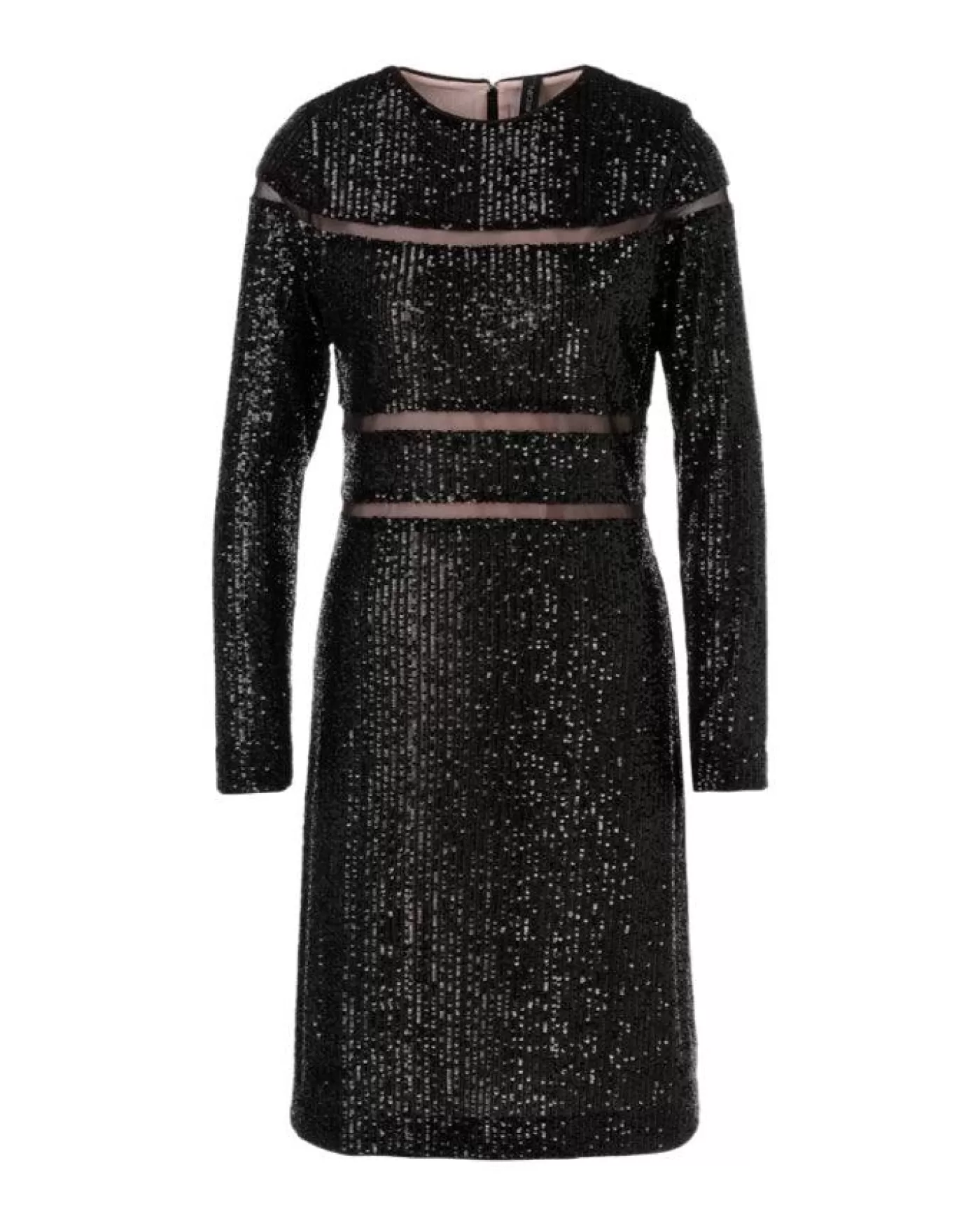 Marc Cain Sequin-Mesh Cut Outs Dress Black Cheap