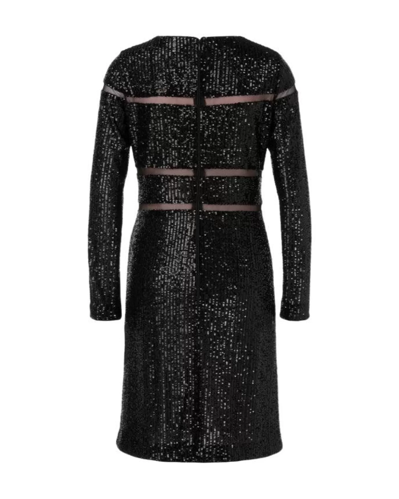 Marc Cain Sequin-Mesh Cut Outs Dress Black Cheap