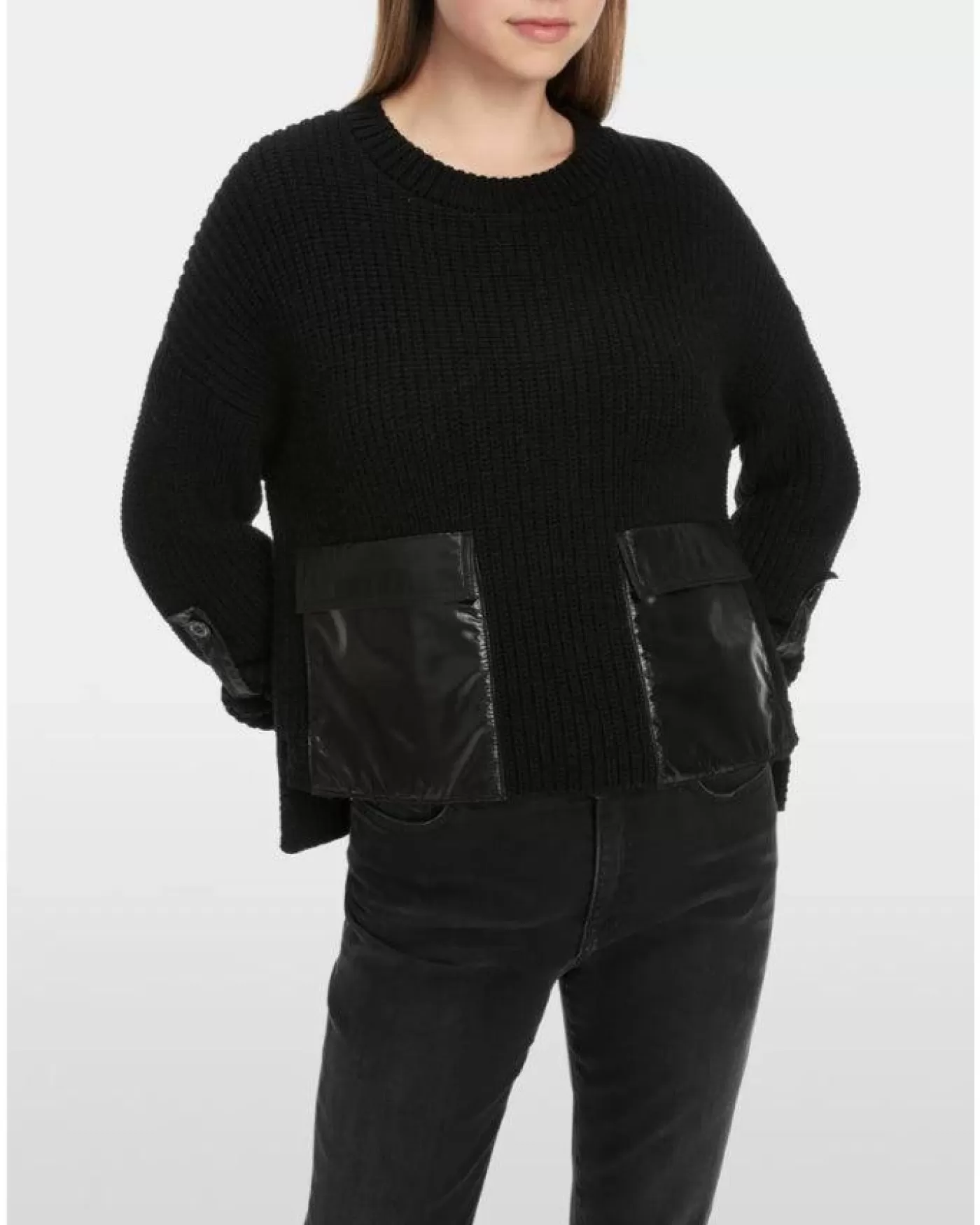 Marc Cain Shiny Patch Pocket Sweater Black Discount