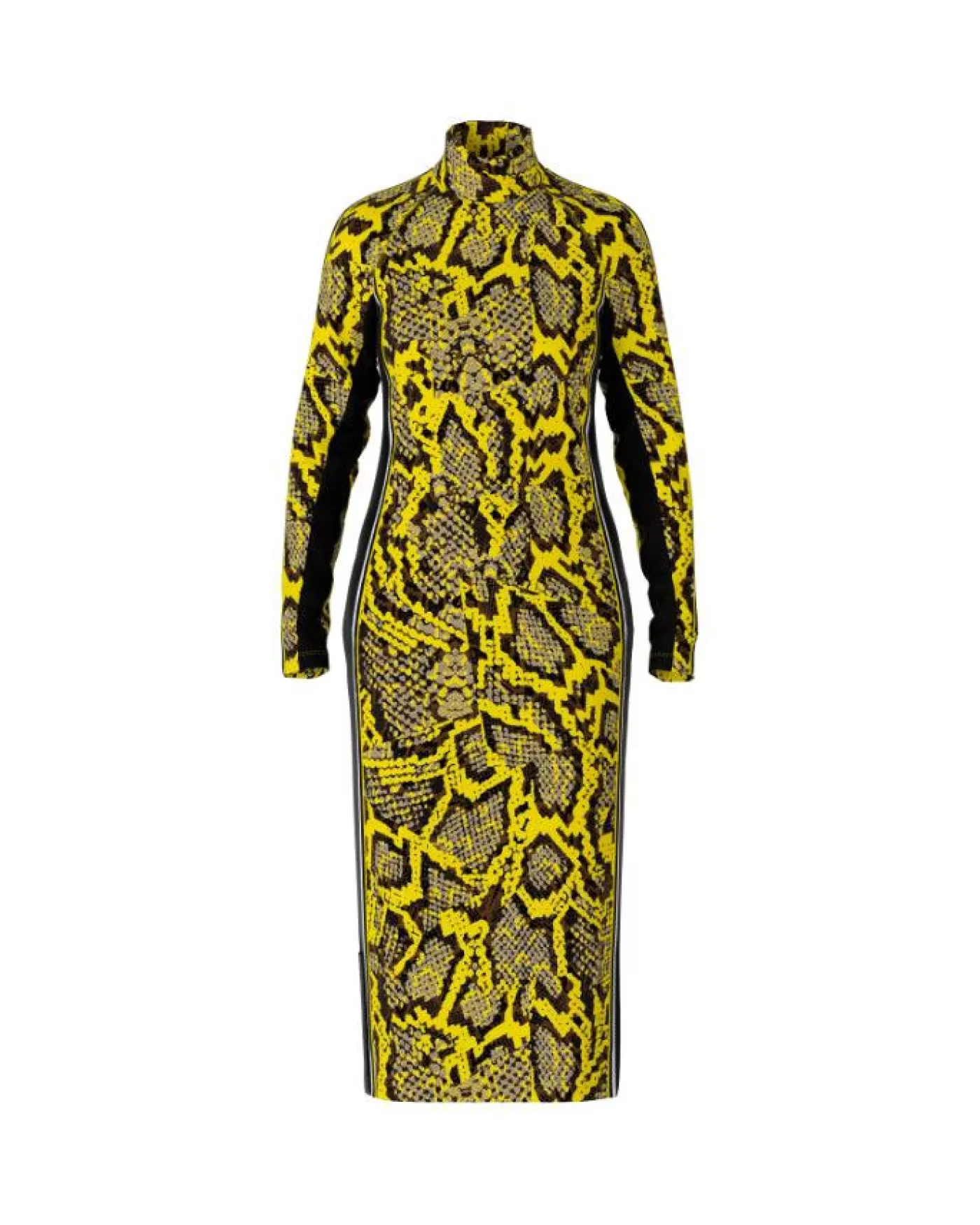 Marc Cain Snaky Croc Print Fitted Dress CORN Clearance