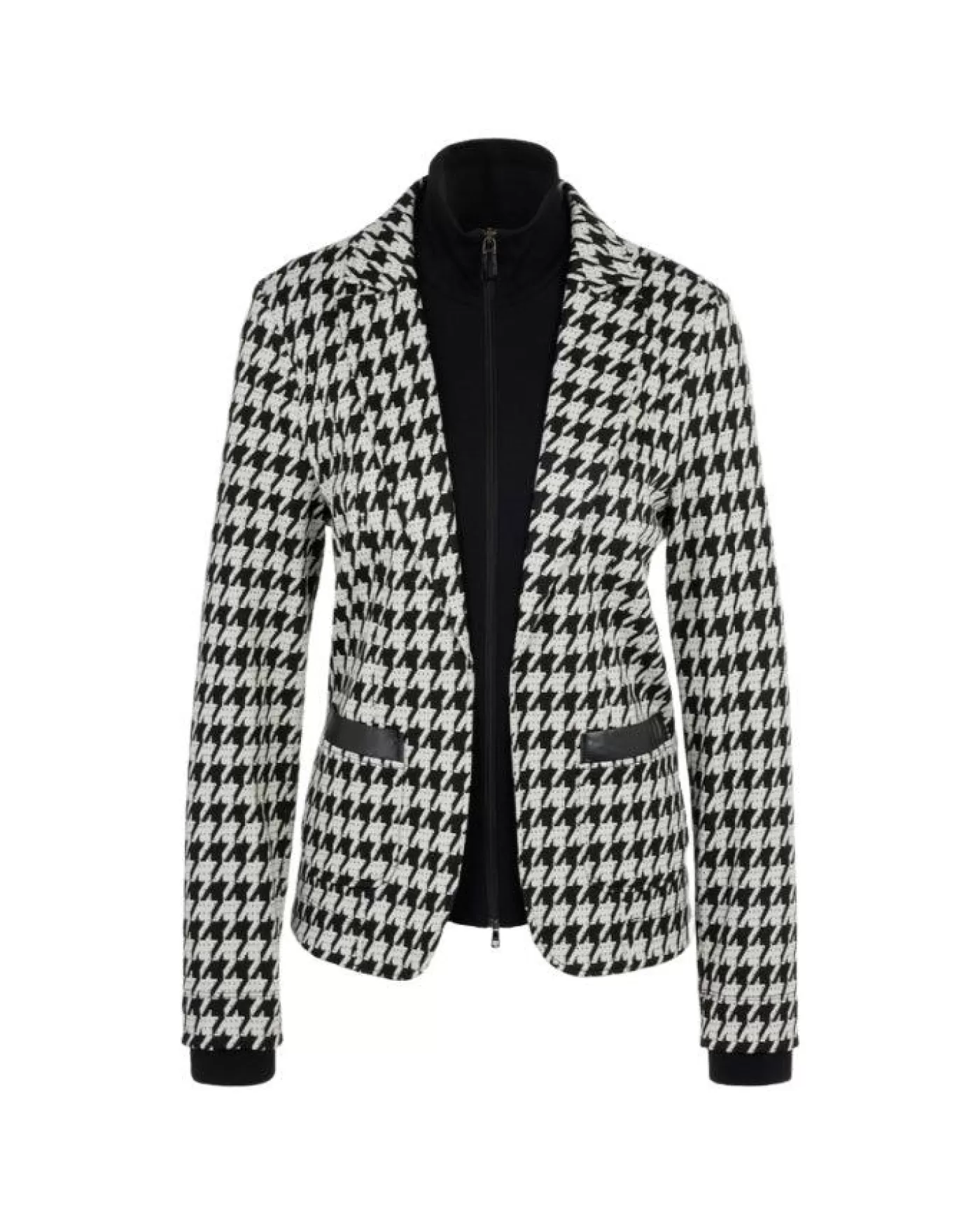 Marc Cain Sporty Checkered Blazer Black/White Outlet