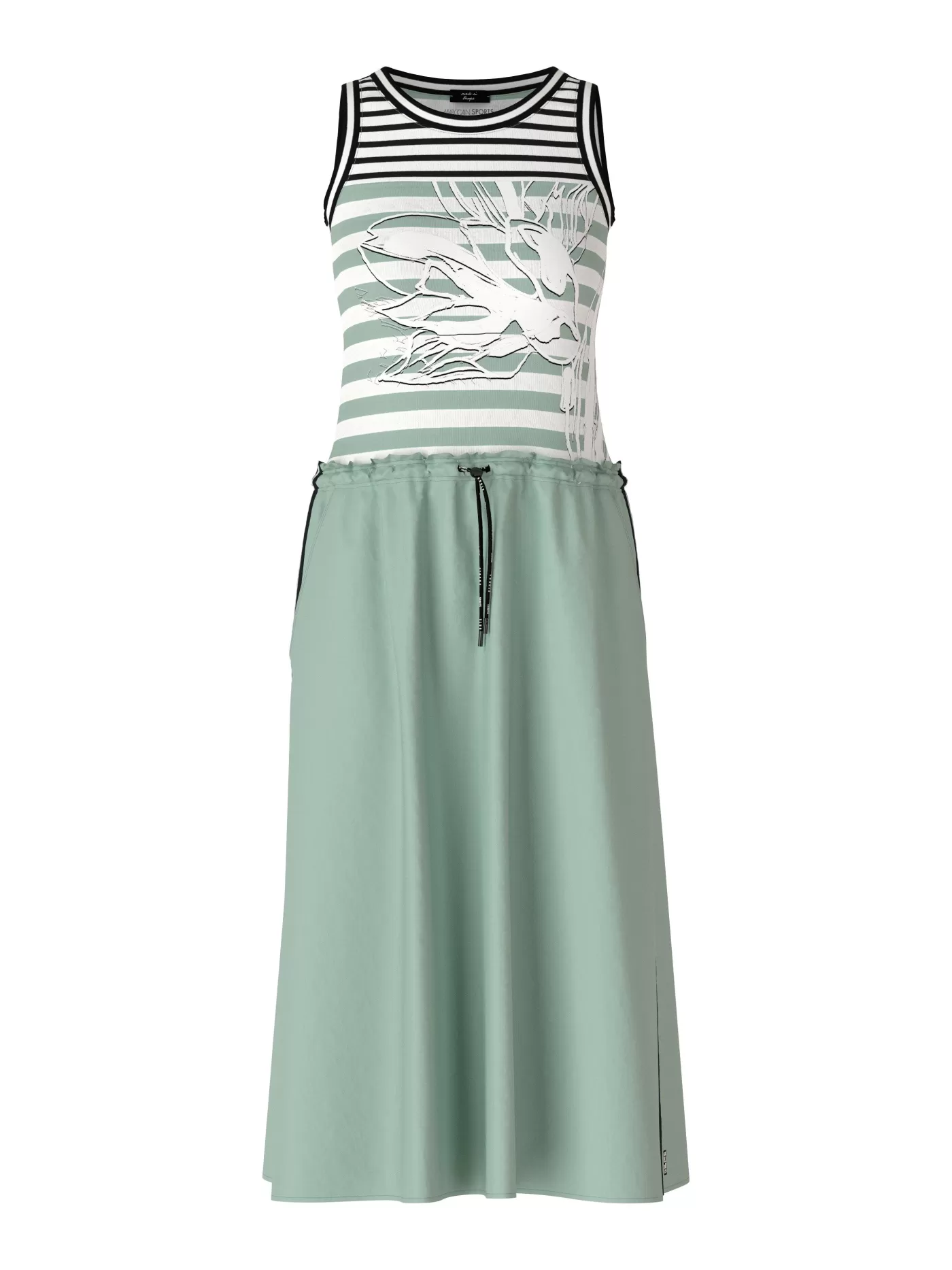 Marc Cain Two-In-One Effect Dress SAGE Clearance