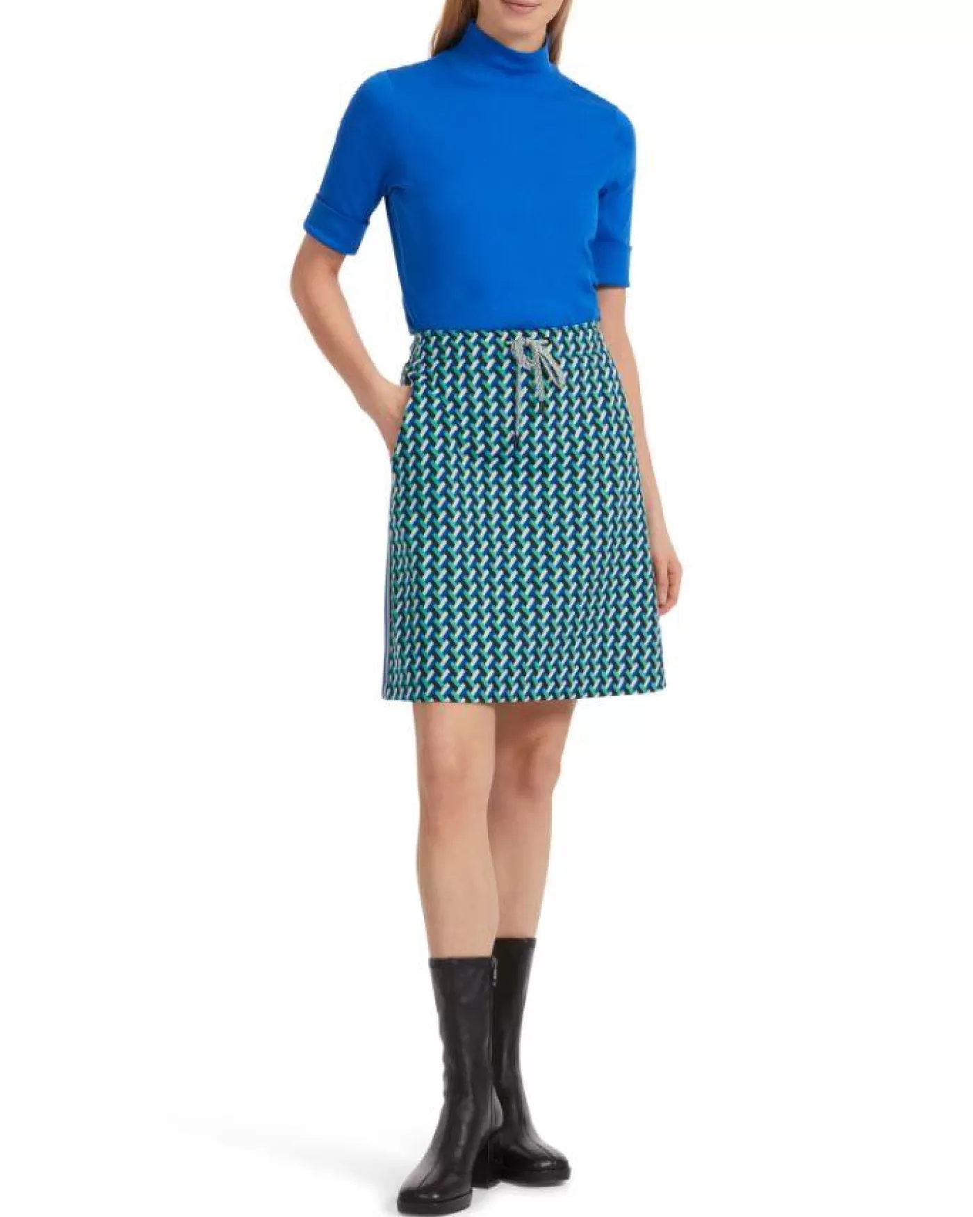 Marc Cain Weave Pattern Skirt ENAMEL Best Sale