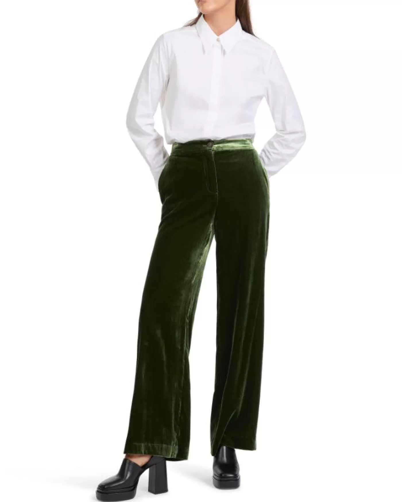 Marc Cain Weida Wide Fit Pant ORIENTGREEN Flash Sale