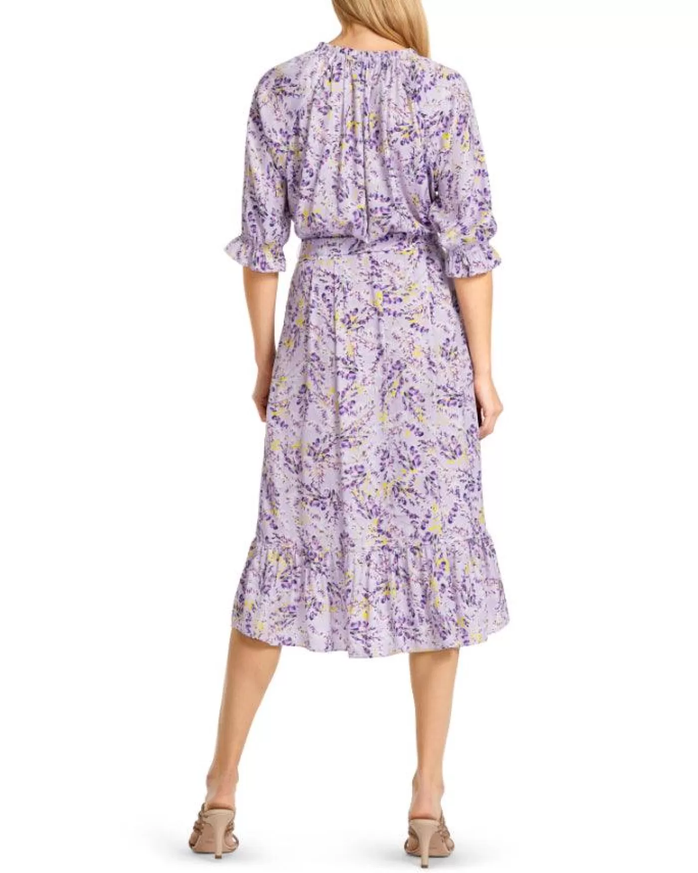 Marc Cain Wisteria Lane Floral Dress BRIGHTLILAC Clearance